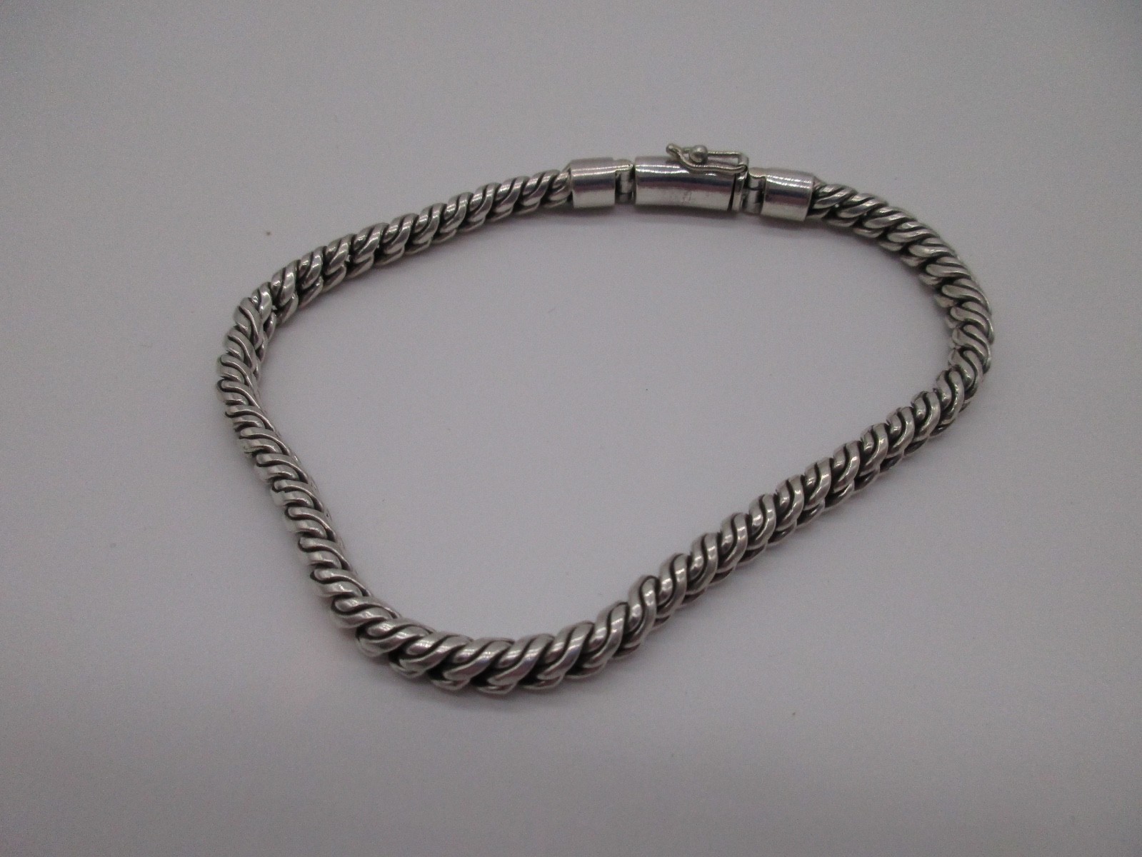 Novica Bali Unisex Sterling Silver Distinct Link Bracelet, Twining, 8.25″ Length