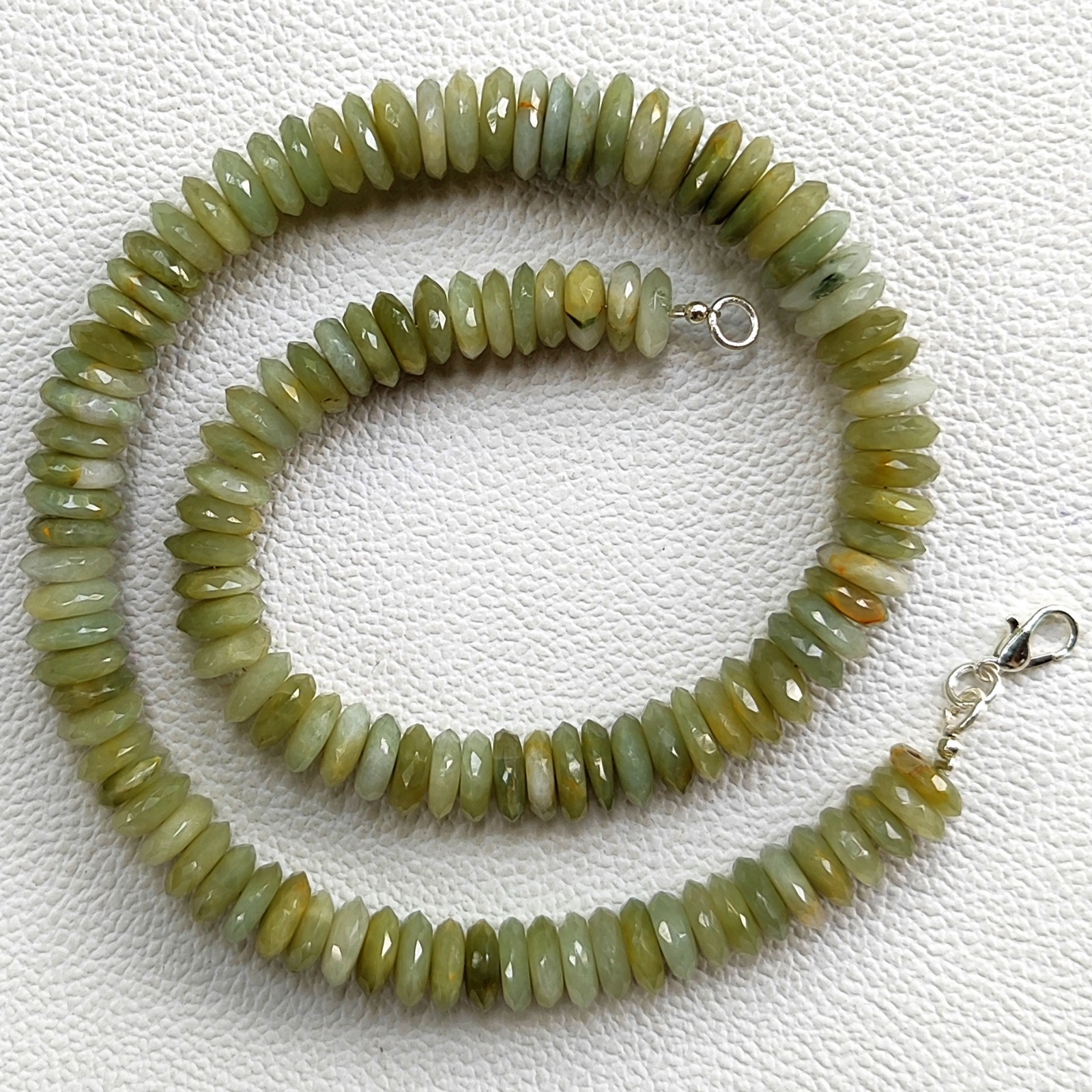 Natural Chrysoberyl Cats Eye 9-11mm Faceted German Cut Beads Necklace 16″ India
