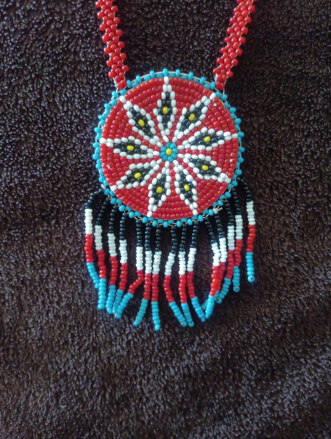 Vintage Native American Bead Necklace Souvenir South West