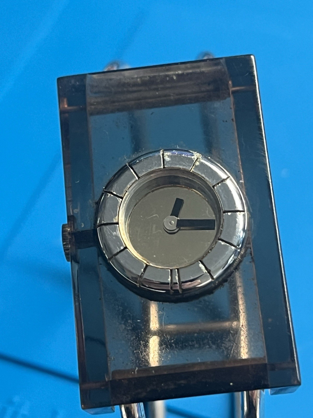 Vintage Lanvin Paris 1970s retro Lucite watch. Running