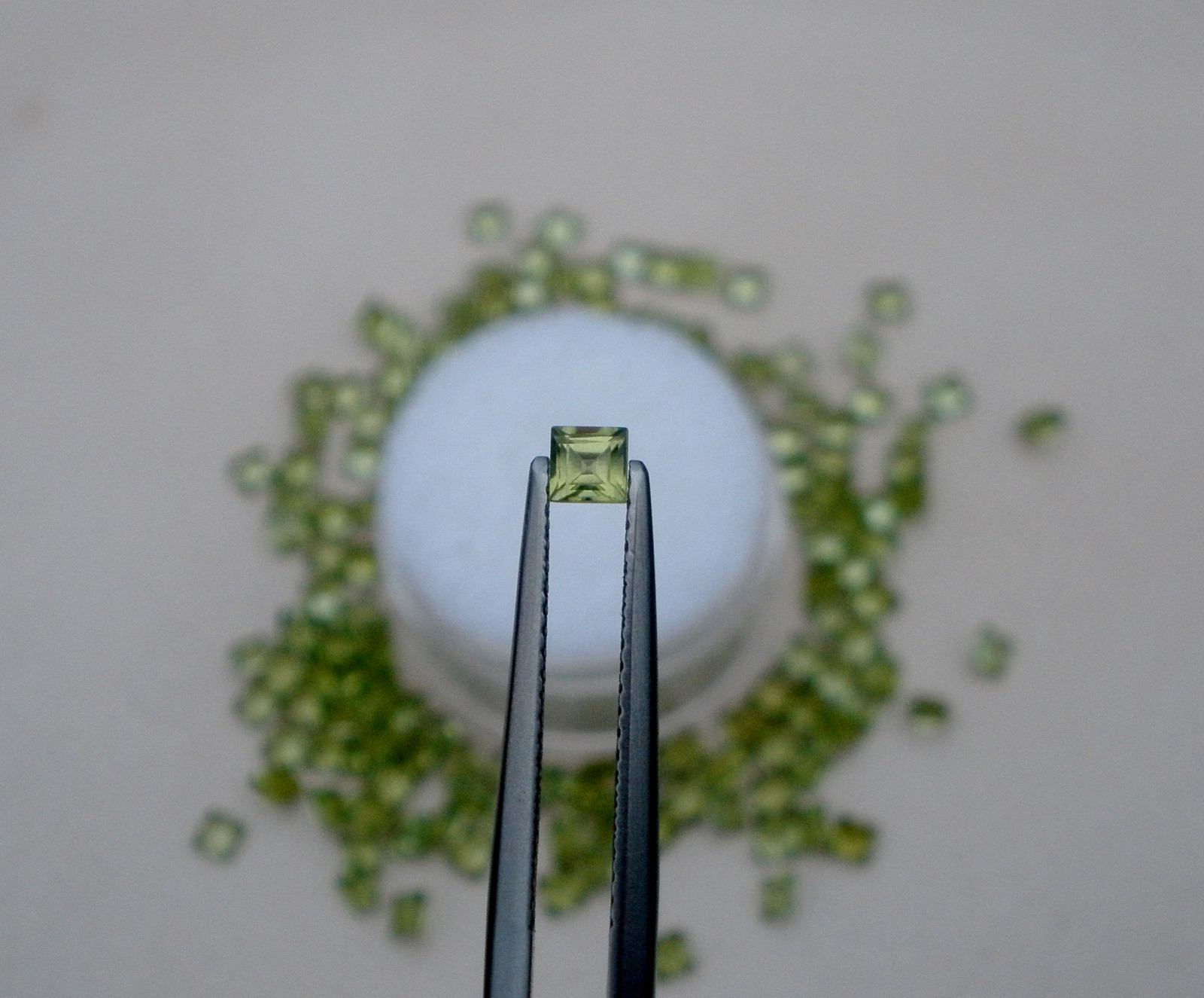Peridot Square Loose Faceted Natural Gem 3mm
