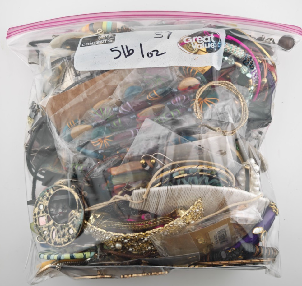 5lb 1oz Mystery Junk Jewelry Bag Of Mixed Used Pieces Crafting Some Wearable 57