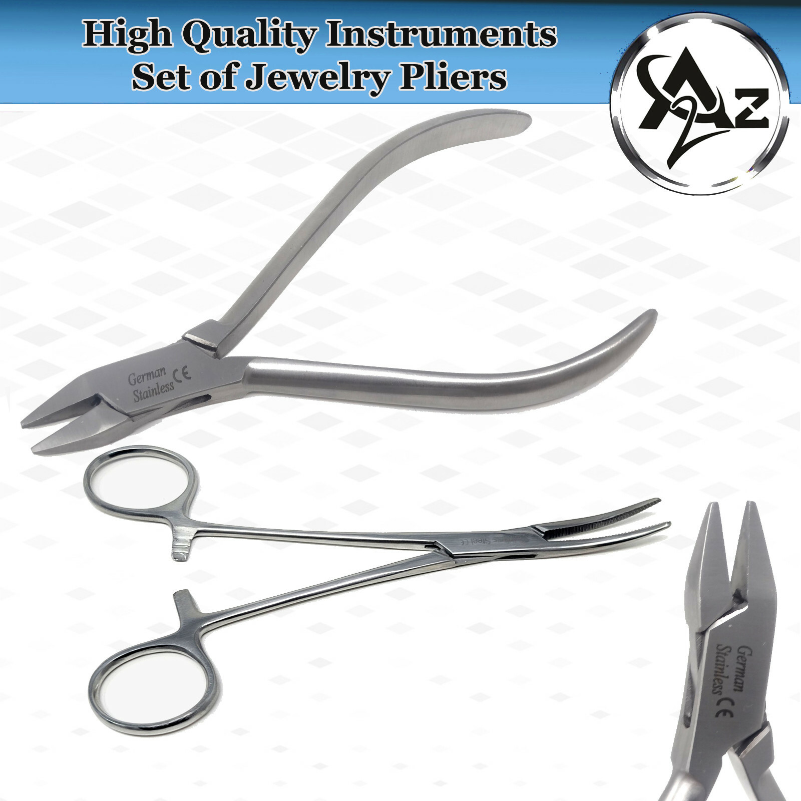 2pc Parallel Action Pliers Flat Nose Smooth Jaw 13cm Jewelry Making/Repair Plier