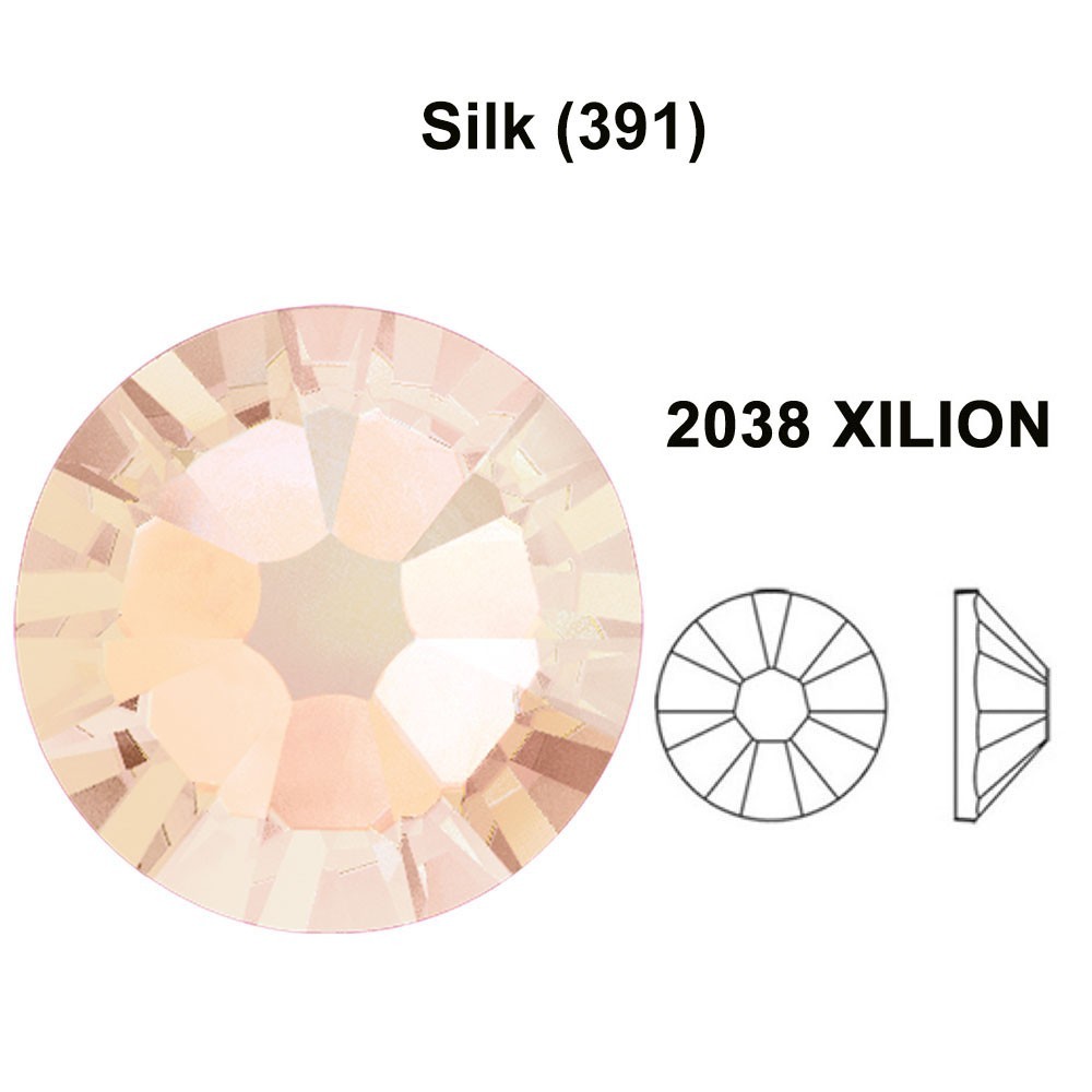 Silk (391) beige Swarovski 2078/2038 Crystal Flatback HOTFIX iron-on Rhinestones