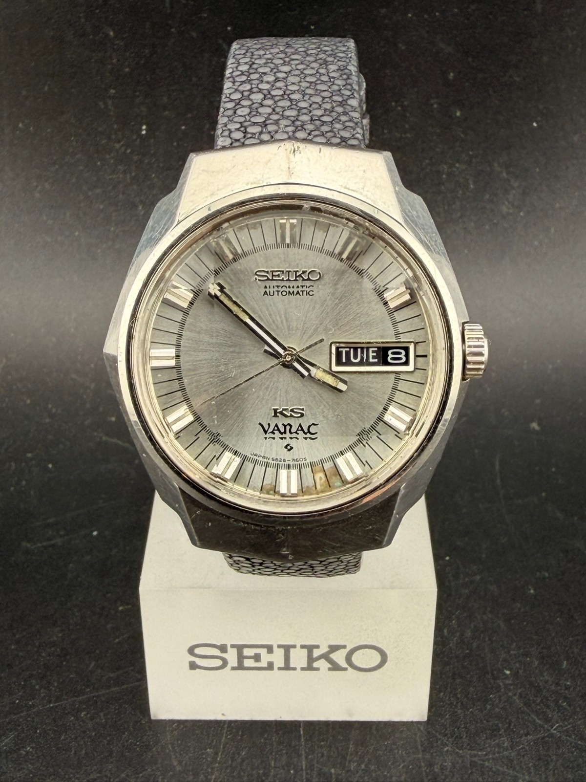 1972 Seiko King Seiko Vanac Men’s Automatic Silver Day Date Eng/Kanji 5626-7150