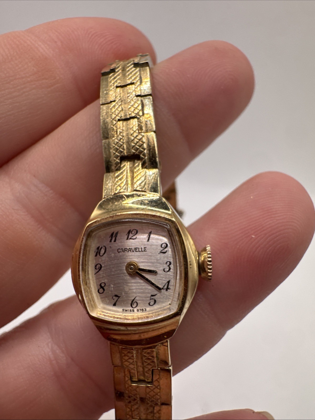 Caravelle Ladies Watch 8763 1960S With Safety Chain