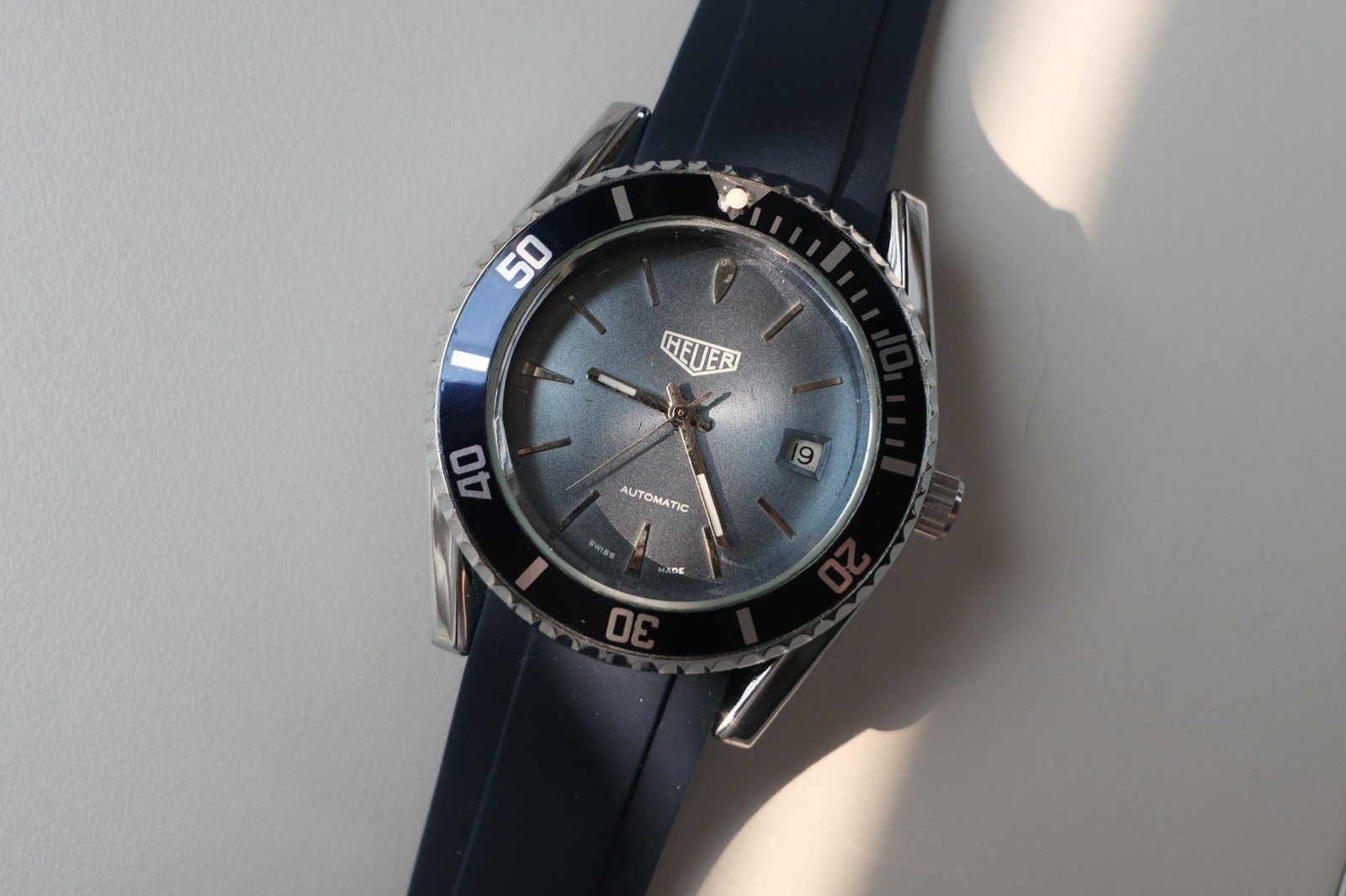 SUPER RARE 🇨🇭Heuer 1000 Ref. 844 Automatic ETA 2879 Blue Dial Vintage Diver
