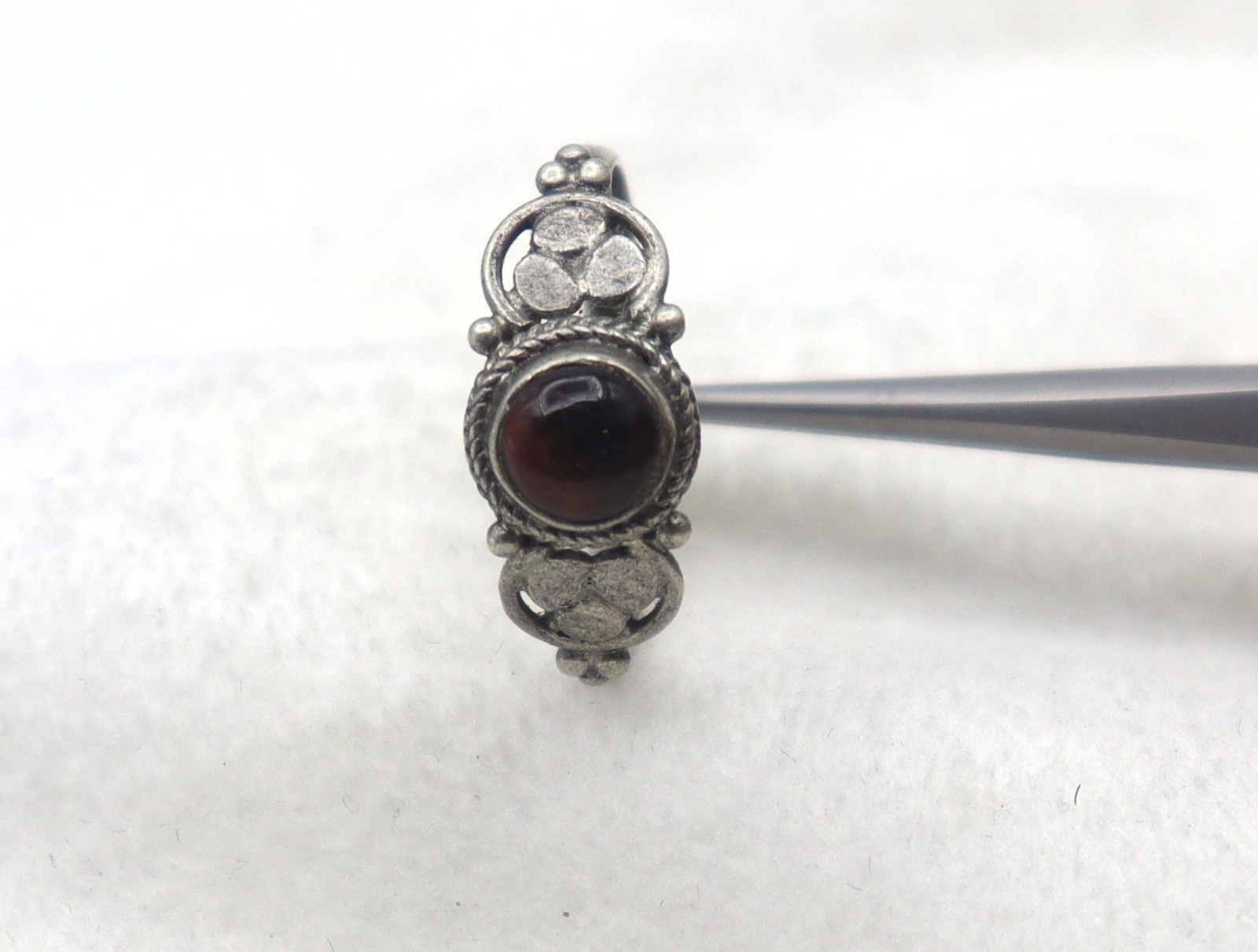 925 Silver Ring Size 6.75 US Rare Natural Red Tiger Eye Gemstone 2.09 Grams