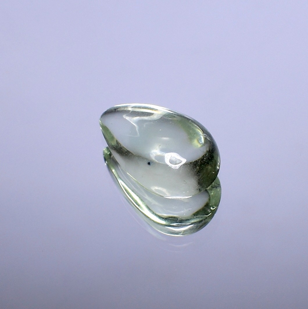 Green Amethyst Cabochon, Natural Gemstone, Healing Stones 6.40 Cts 16×10 mm