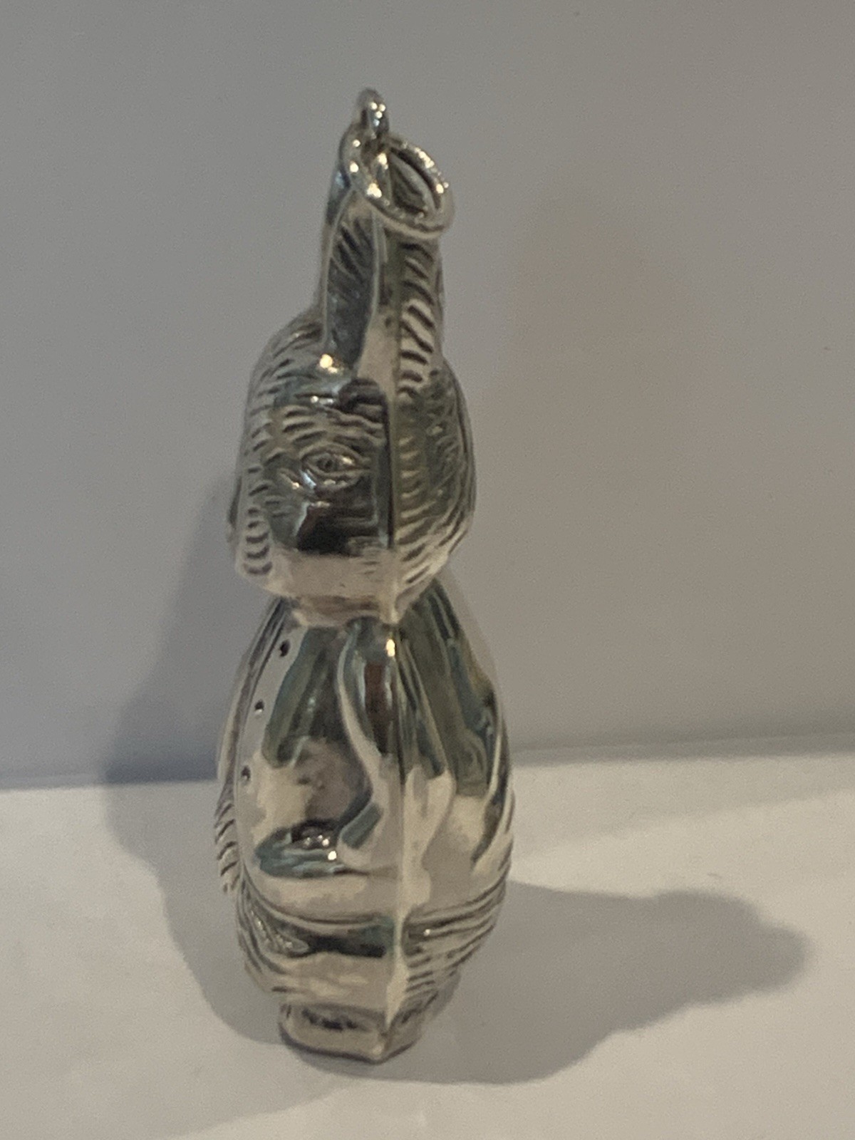 WOW Sterling Silver Petter Rabbit 3D Bunny Pendant Ornament Detailed 2.5 Inches
