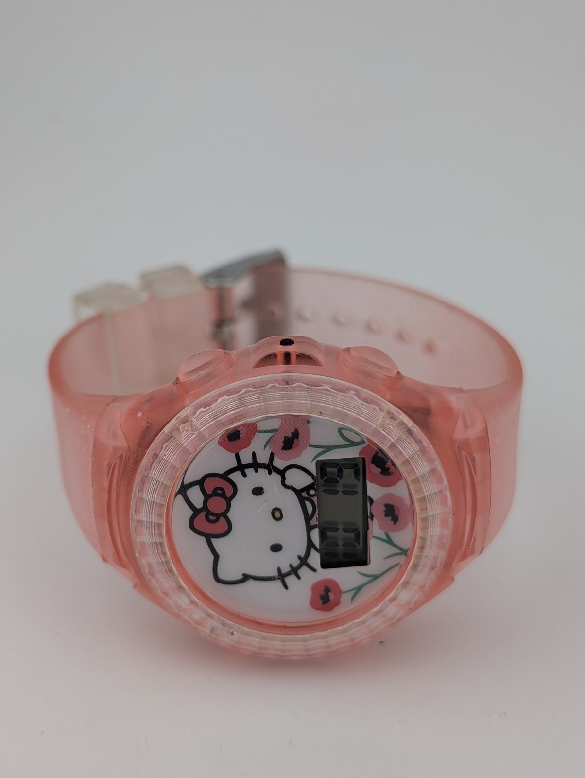 2013 Sanrio Hello Kitty Digital Light Up Kids Watch Pink- New Battery