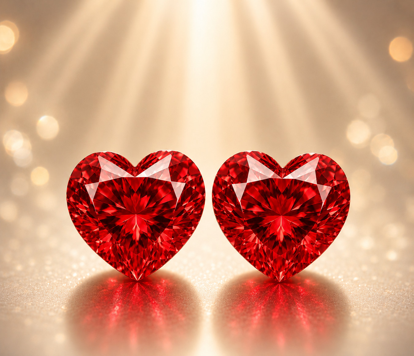 2 Pcs Certified Red Sparkle Diamond 5 mm Heart Cut VVS1 Loose Diamond Gemstone