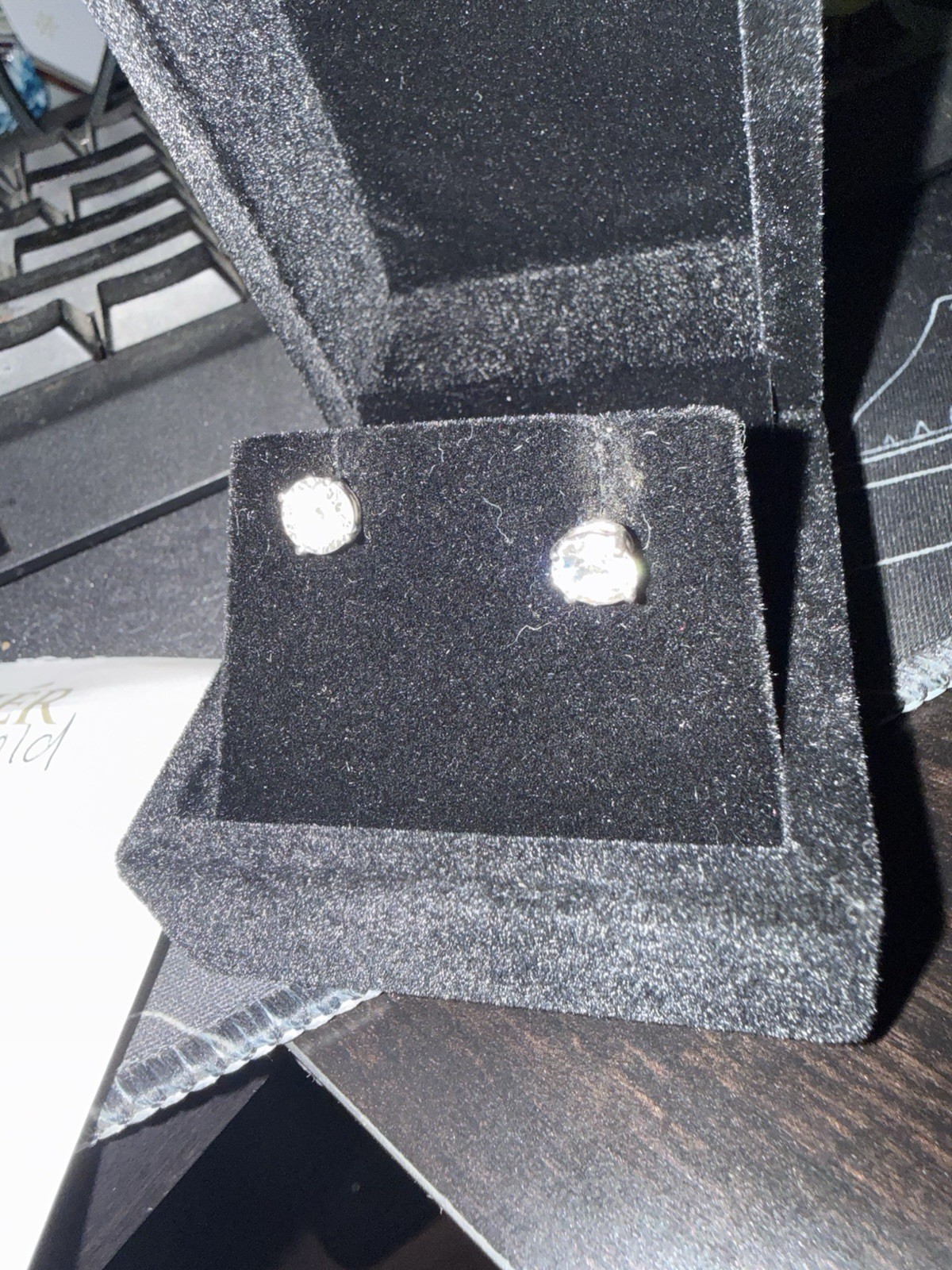 Real Diamond Earrings And Lab Diamond Earrings With Necklace