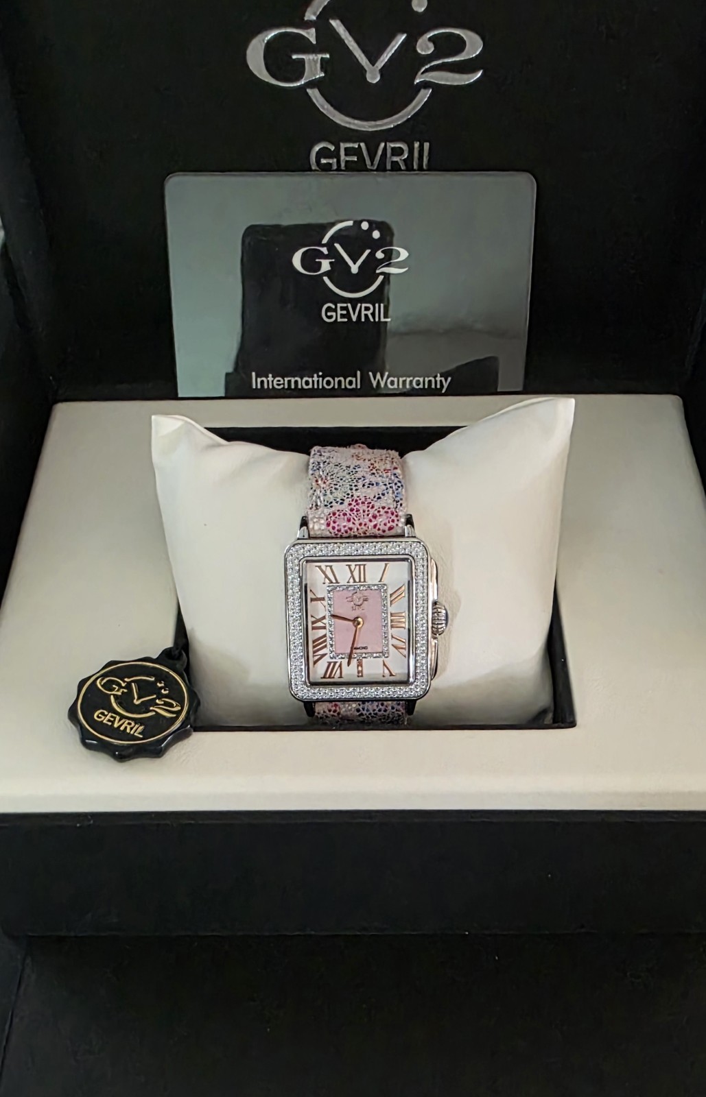 GV2 by Gevril Padova Floral Diamond Women’s Swiss Watch 12302F NIB Display