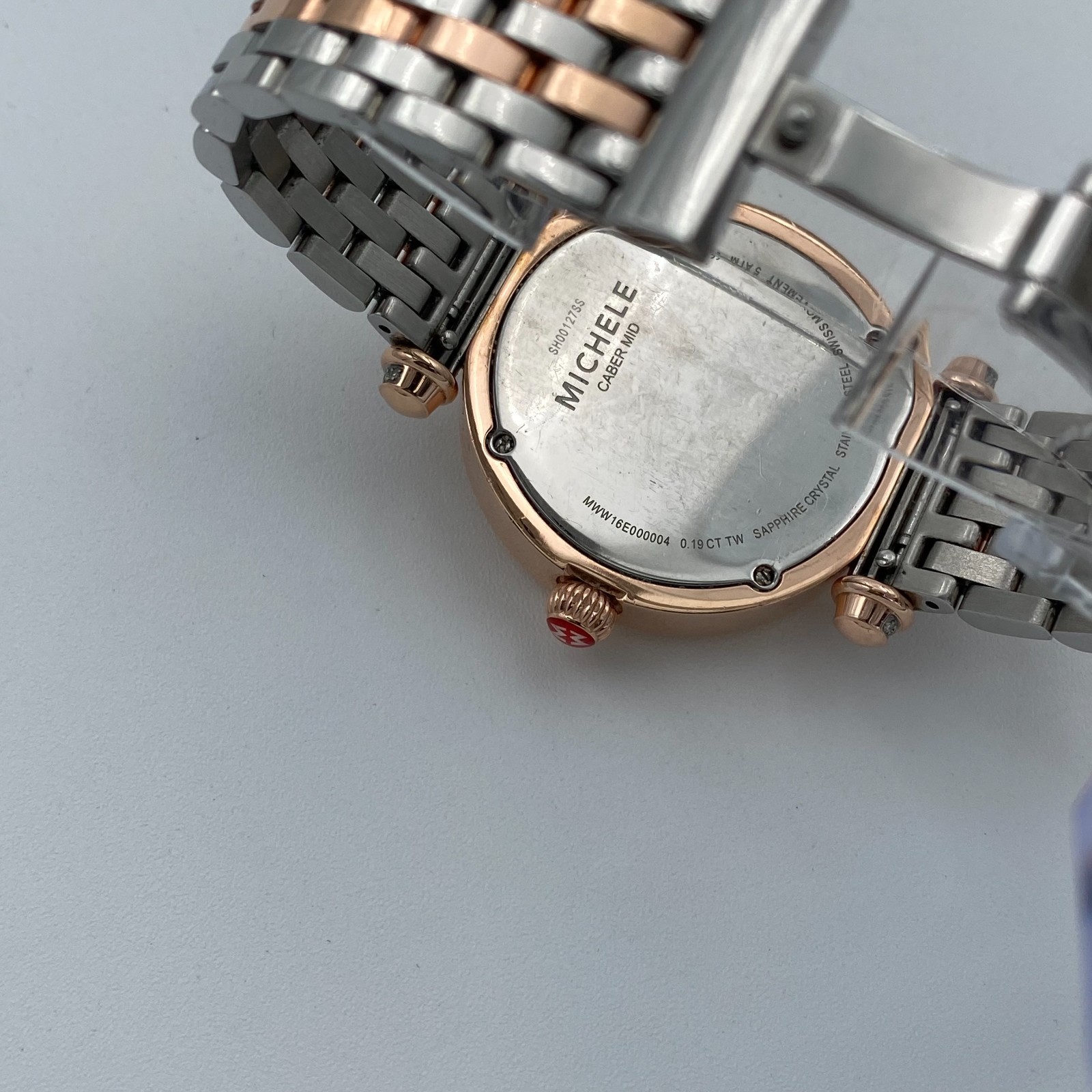 Michele Diamond Caber Mid Watch Gold Two Tone