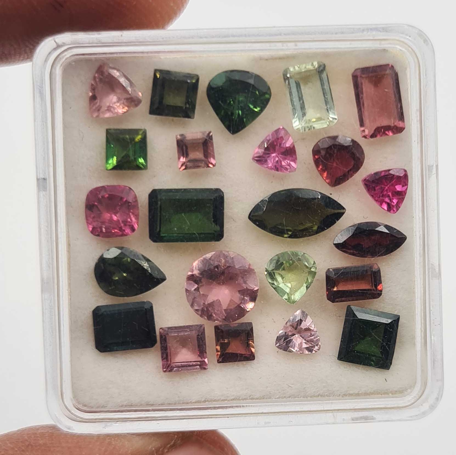Natural Multi Tourmaline Pear Cut Loose Stone Lot 16 Pcs 3-7 MM 5 CT