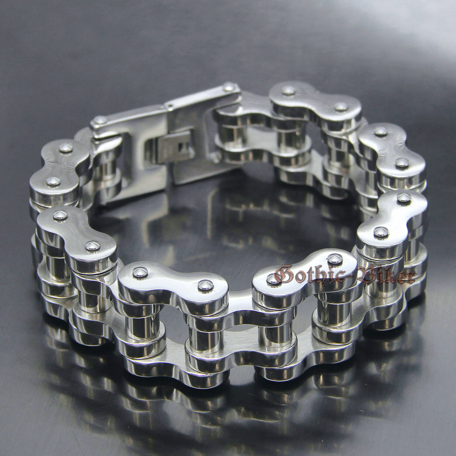 Heavy Chunky Motorcycle Bike Chain Mens Bracelet Stainless Steel Huge Biker 22mm