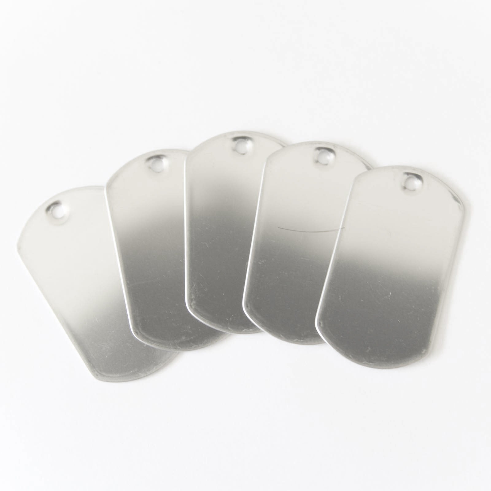 PACK 500 PCS BLANK STAINLESS STEEL DOG TAG MILITARY SPEC BALL CHAIN NECKLACE