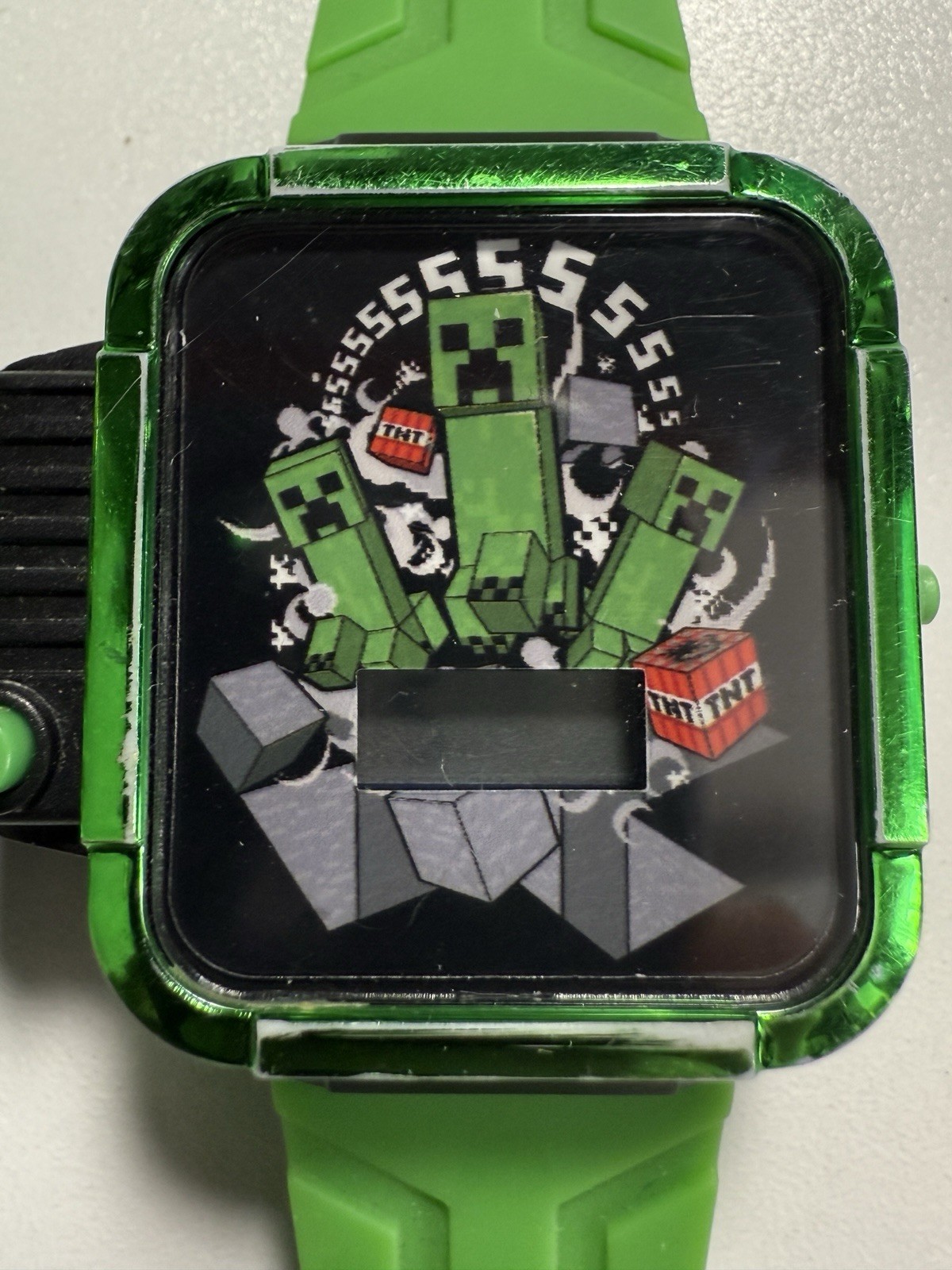 2x Accutime MINECRAFT MIN4167WM Plastic Digital Watch-flashlight-NEED BATTERIES