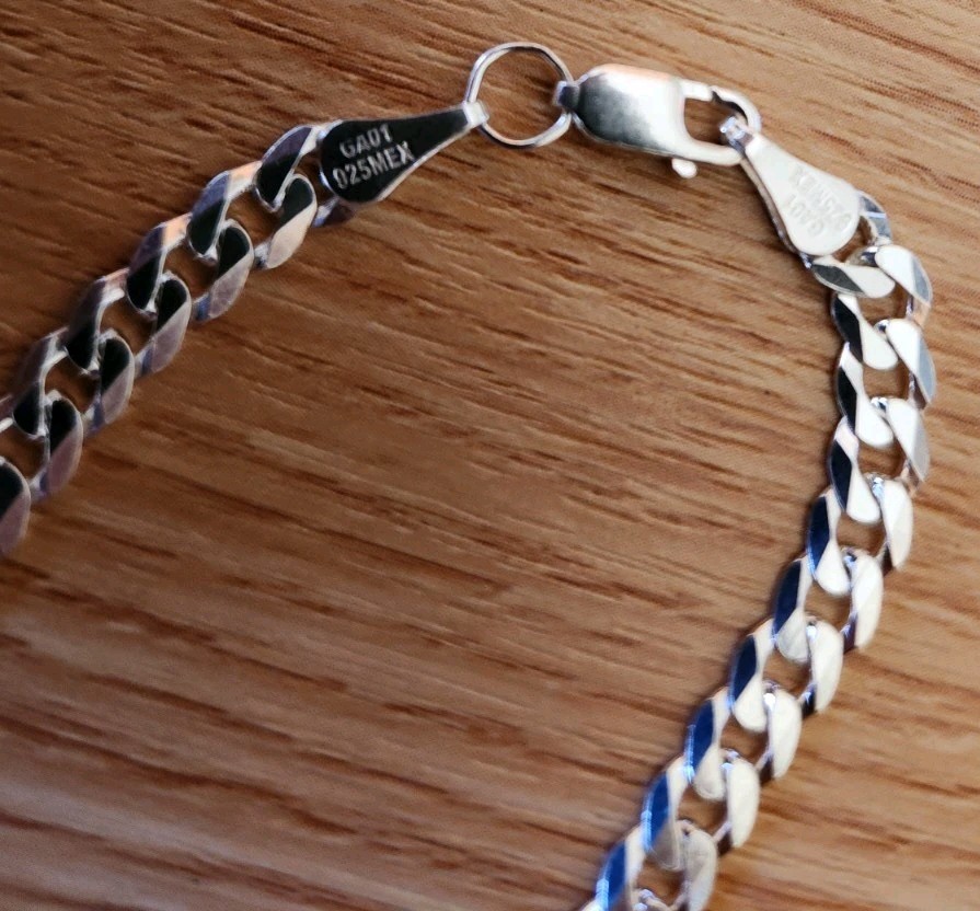 Pulsera Para Hombre Plata 925 Mexicana, Silver Men’s Bracelet.