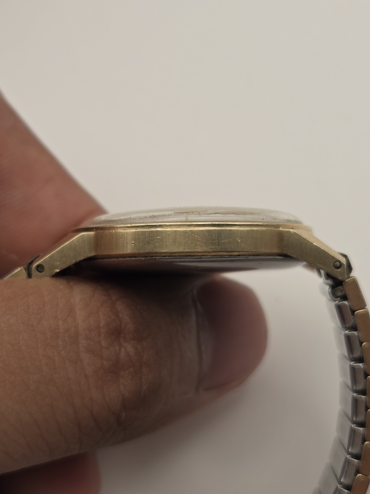 Vintage Girard Perregaux Sea Hawk Mechanical Watch 14k Gold Case/Steel Back 30mm