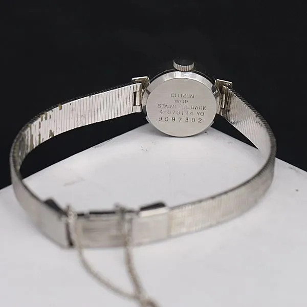 Working, manual winding, excellent condition Citizen 4-670124YO 21 jewels green