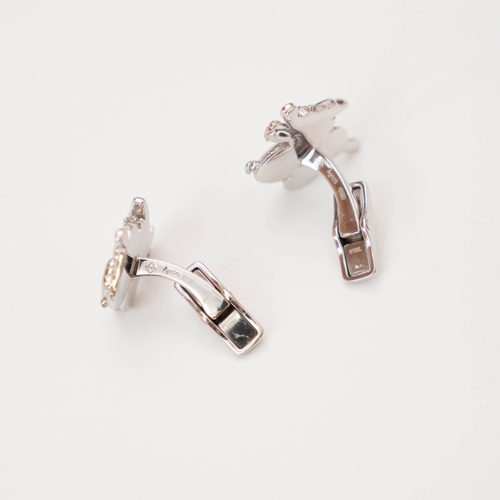 dunhill Cufflinks — Eastern Dragon Motif — Sterling Silver 925 — Hallmarked —