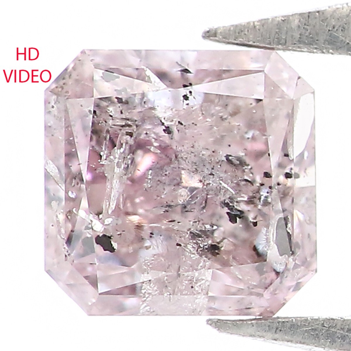 0.32 CT Natural Loose Radiant Shape Diamond 3.85 MM Pink Color Diamond KQ1047