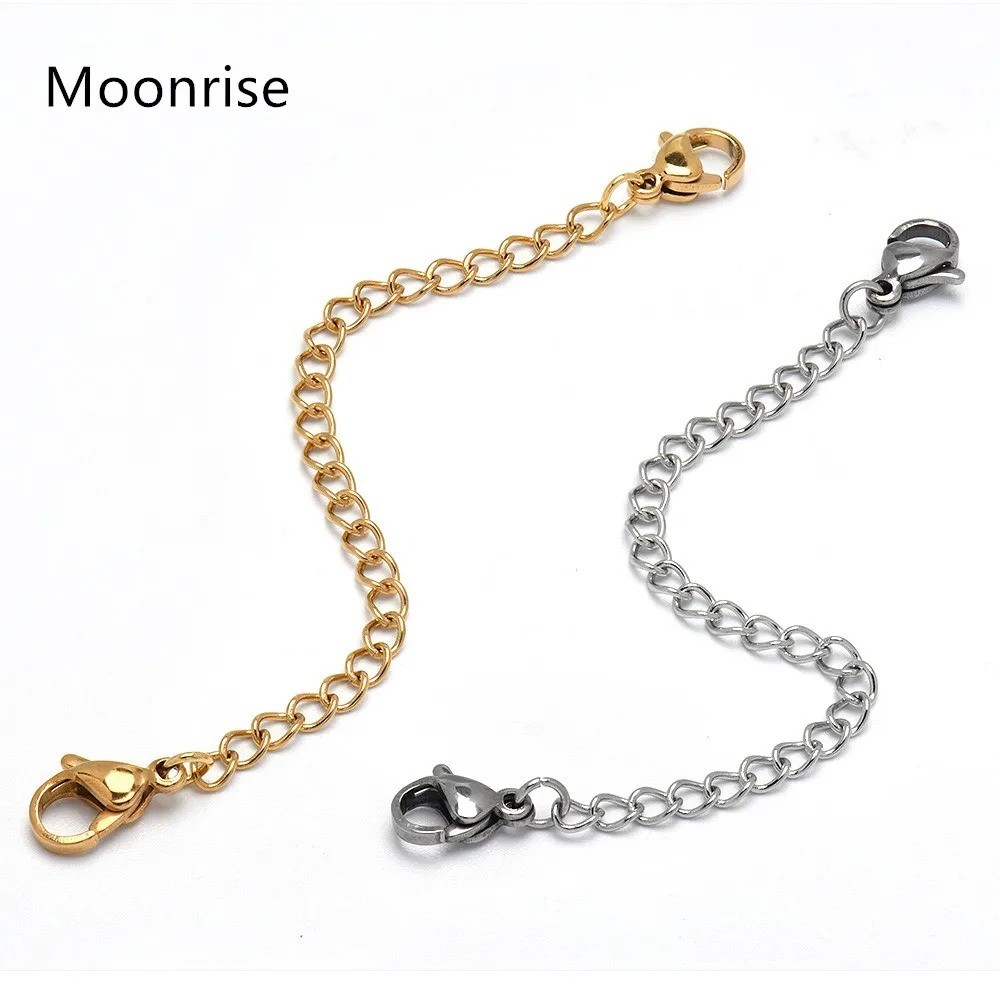 2-Pack Extender /Safety Chain Extender Necklace Bracelet Lobster lock 1″ To 6″