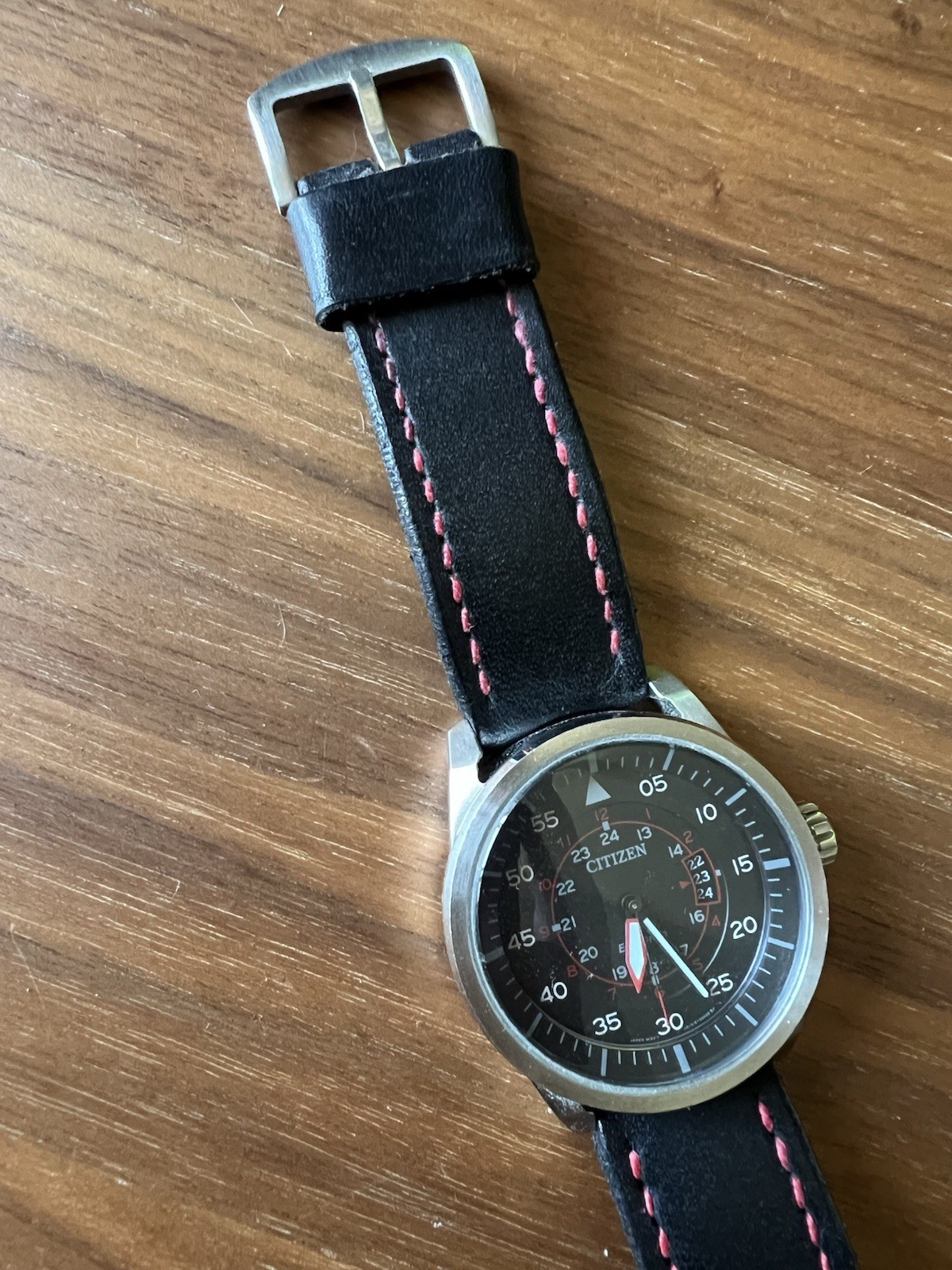 Citizen Eco Drive JB10 w/Custom Swedish Ammo Strap – Black/Red