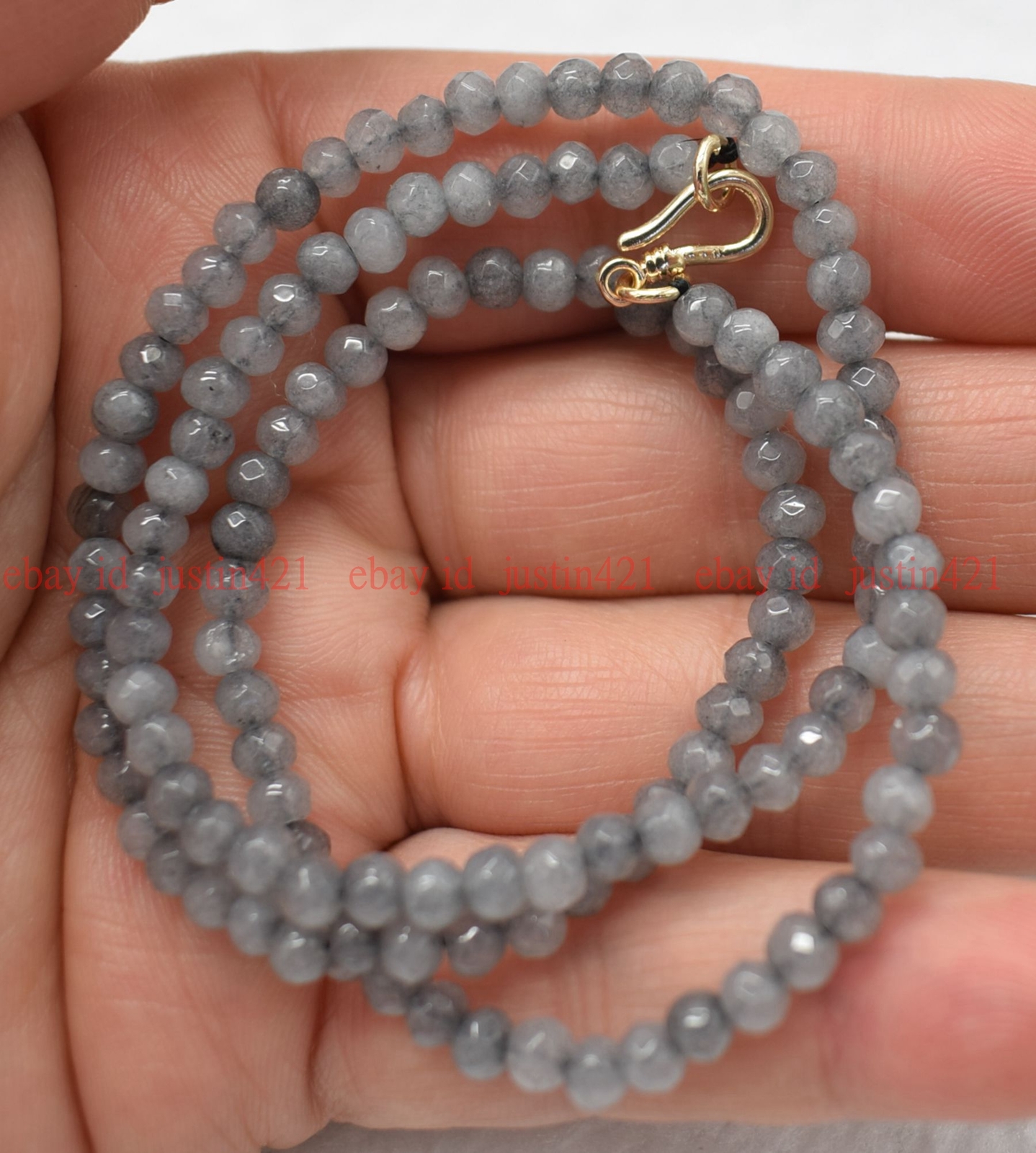 Fashion 2x4mm Multicolor Gemstone Rondelle Gemstone Necklace 16-26″ 14K Clasp