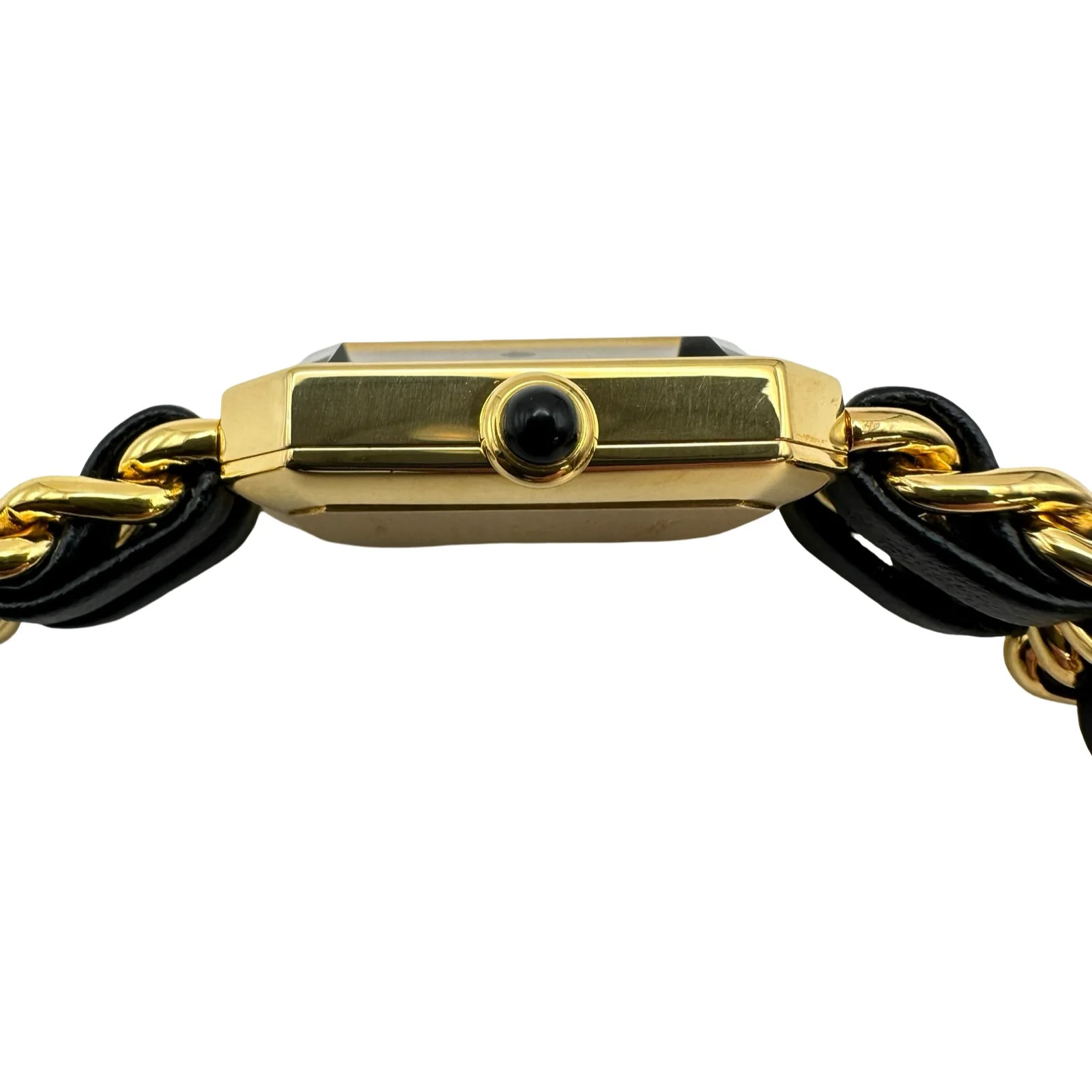 Chanel Première S H0001 20mm Gold Black Dial Quartz Watch OKW2044