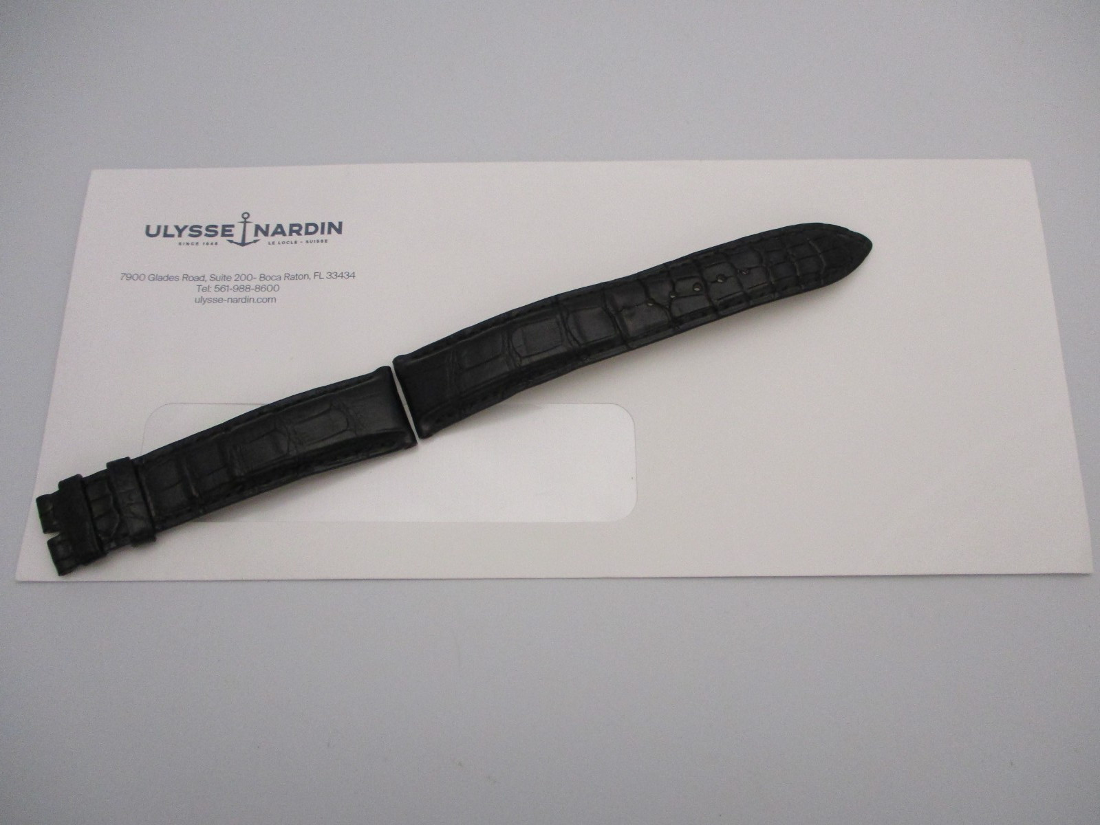 ULYSSE NARDIN Watch & Chronograph 21mm x 18mm Padded Black Strap Bands 125+85mm