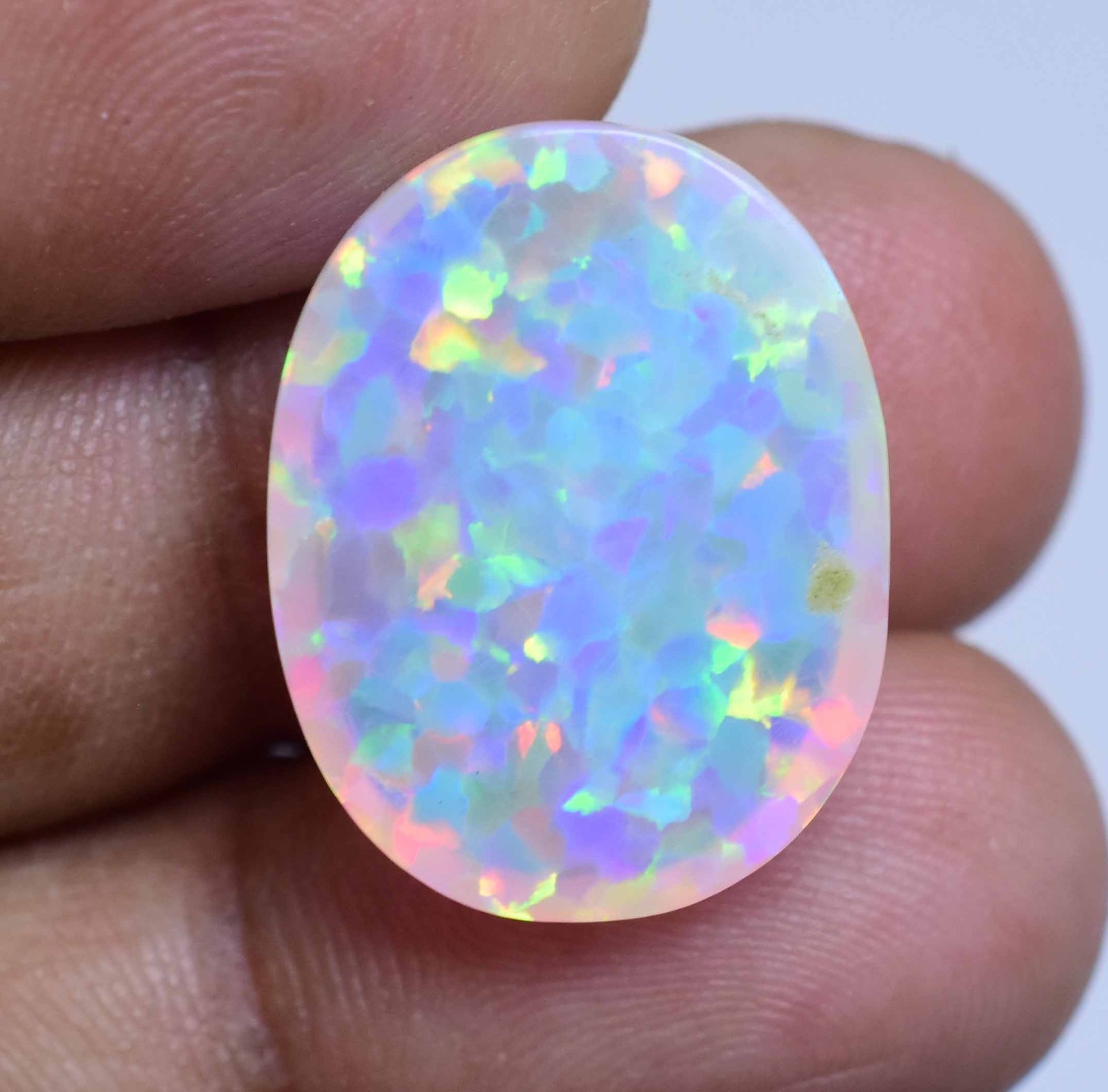 12.75 Ct Natural Ethiopian Fire Opal Certified Play of Color Untreated Gemstone
