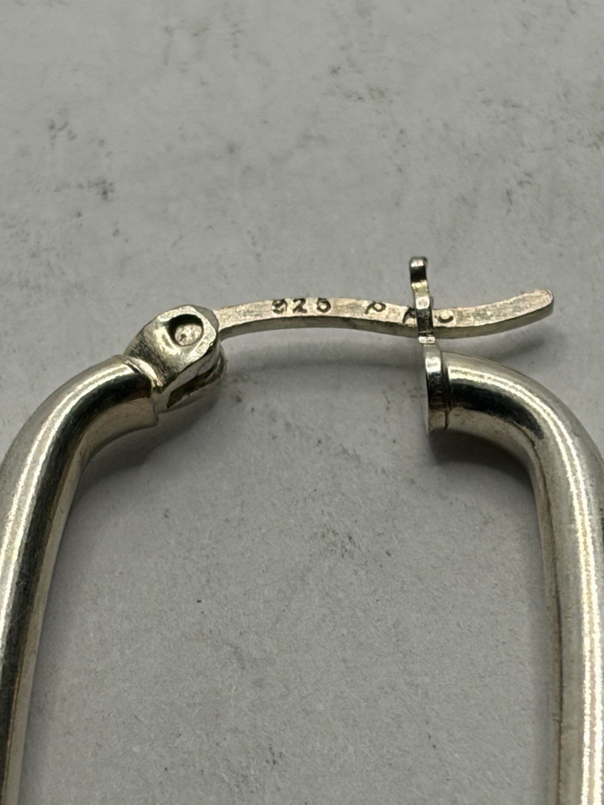 925 Sterling Silver U-Shape Hoop Earrings for | Rectangle Shaped Click-Top Ho…