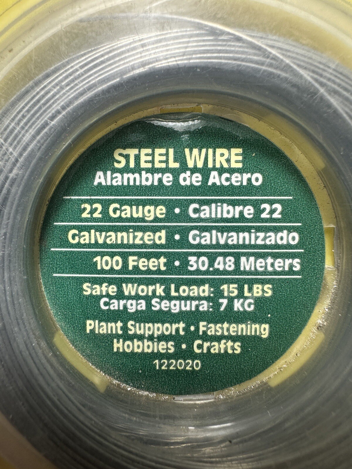 Hillman 22 Gauge Steel Galvanized Wire Hobbies Crafts Fastenings Plant Support