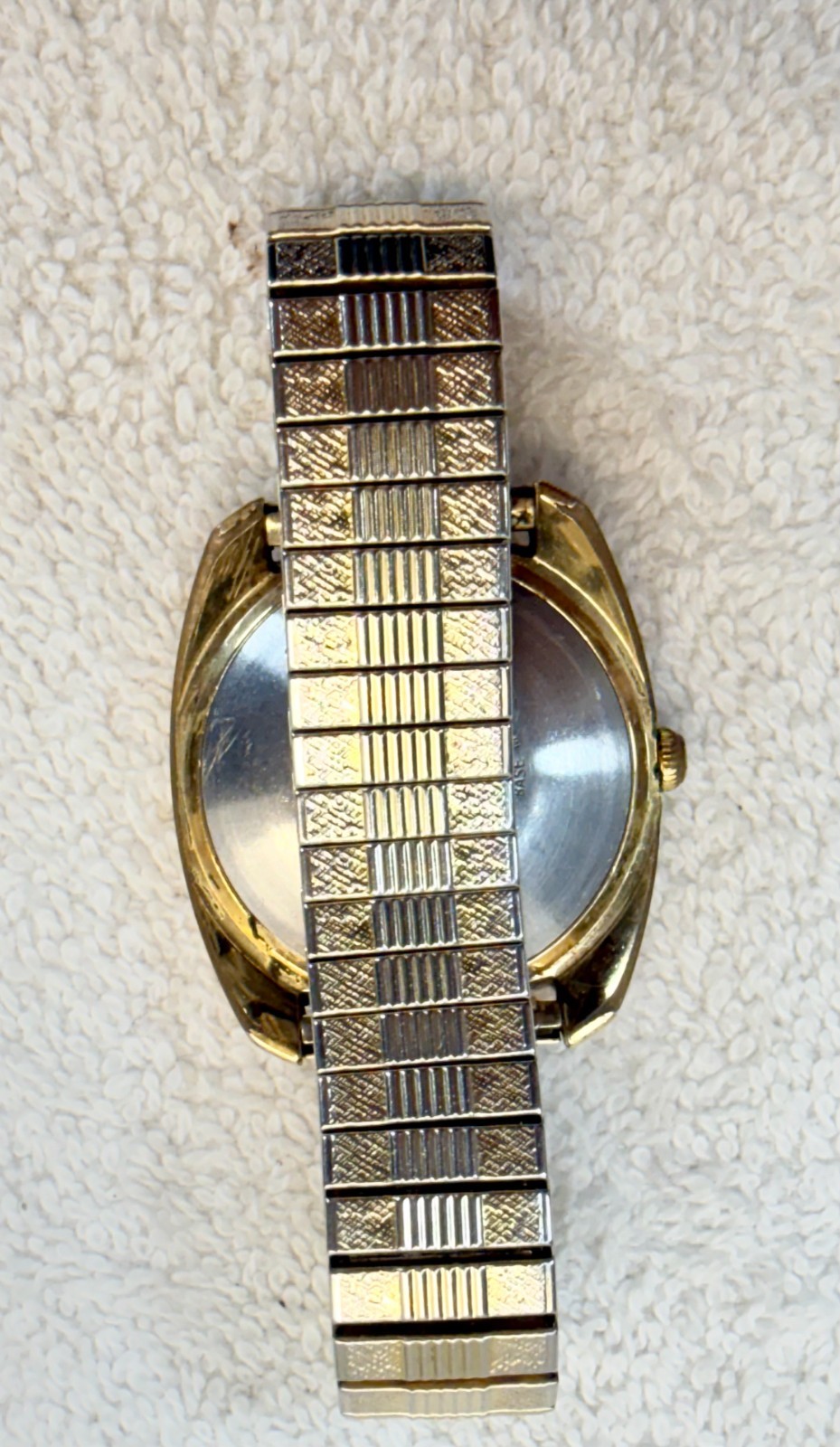 Timex Electric Dynabeat Vintage Men’s Watch Gold Tone 34.7mm Date – Untested