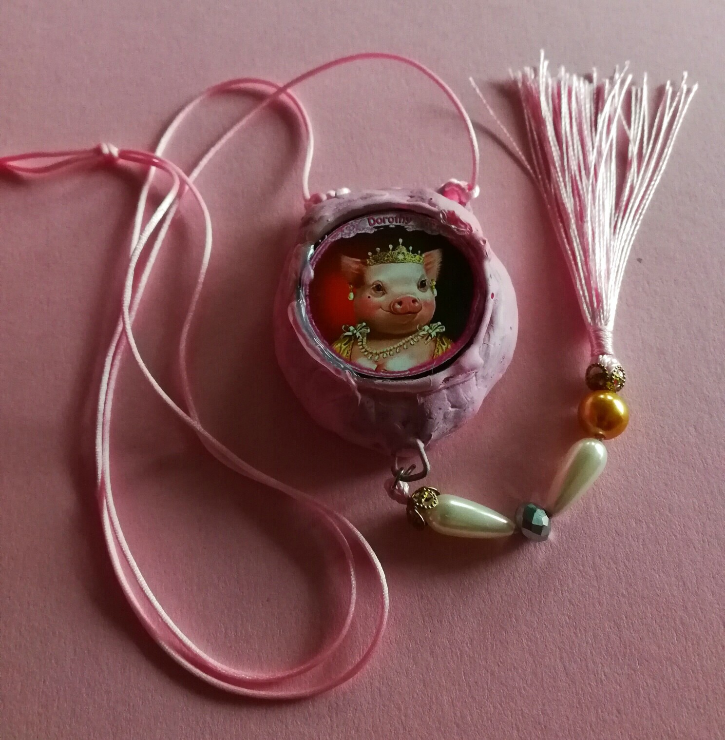 pig jewelry necklace talisman medallion pendant amulet charm personalized gift