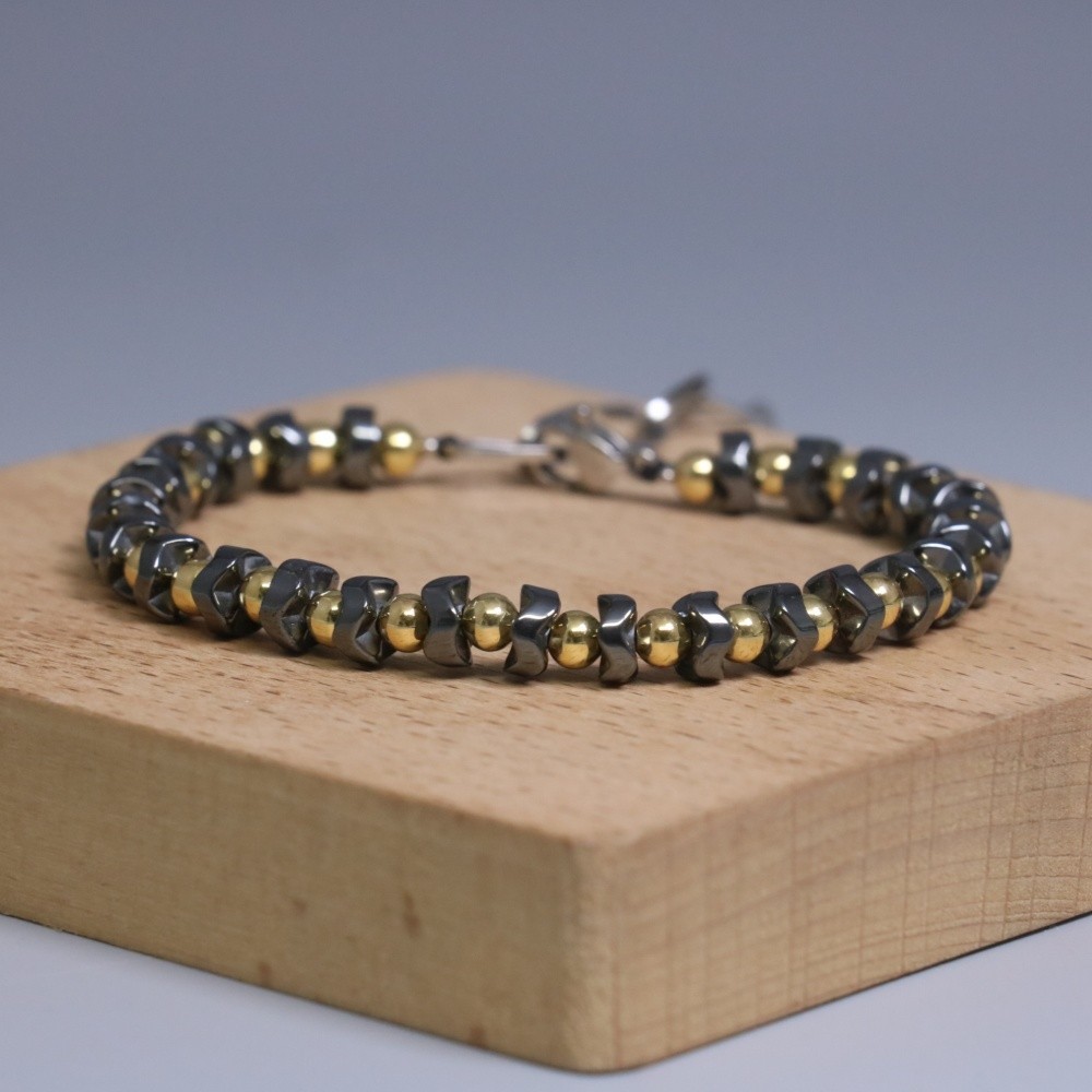 Natural Indian Agate Beaded Bracelet Adjustable Gold Chain Handmade Boho Gift.US