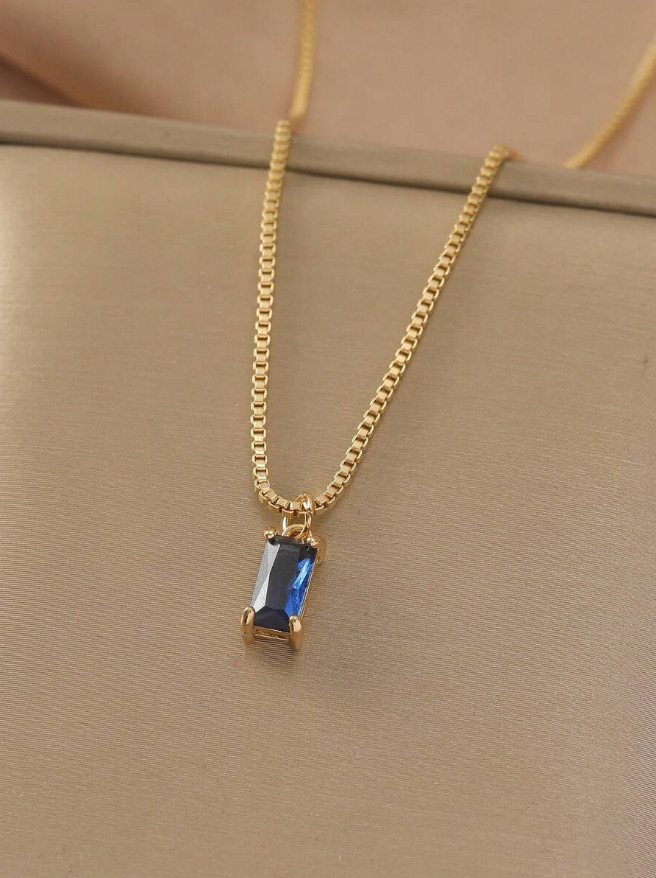 Birthstone Necklace for Women Necklace Dainty Cubic Zirconia Pendant Jewelry USA