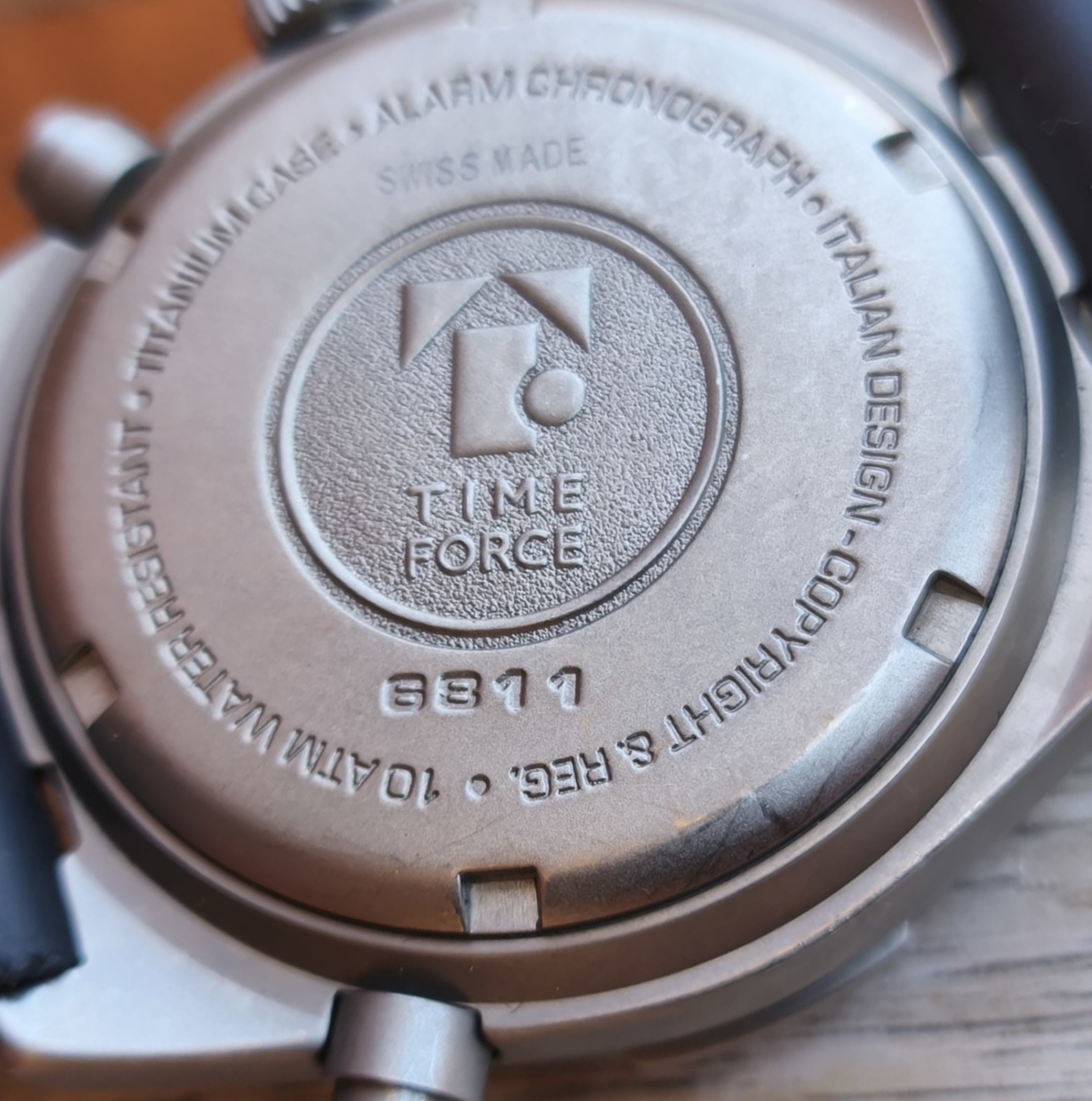 Time Force Titanium Alarm Chronograph 6811 Swiss Quartz Watch