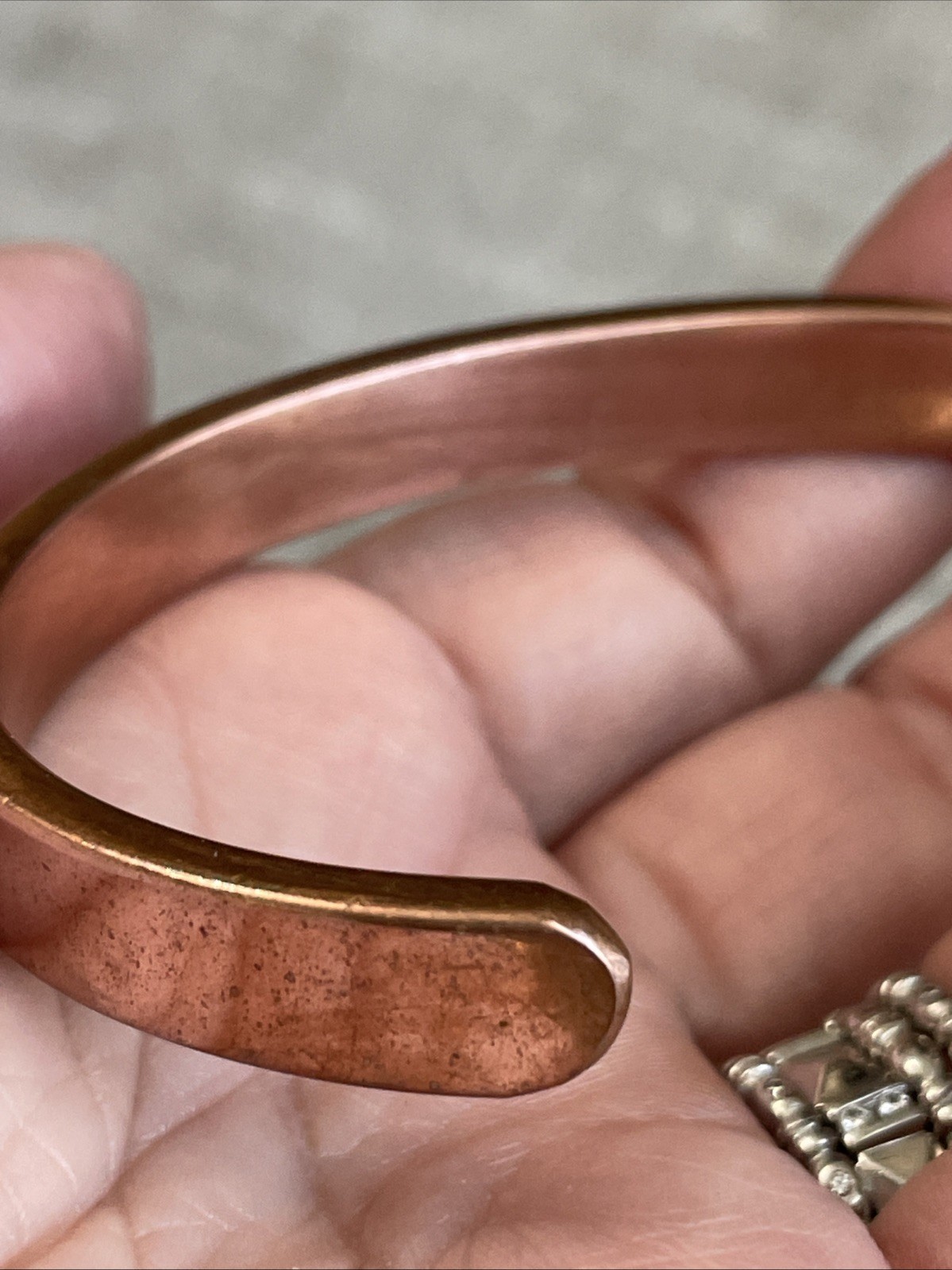 Copper Bracelet Cuff 45 Grams 7.25” 9mm wide