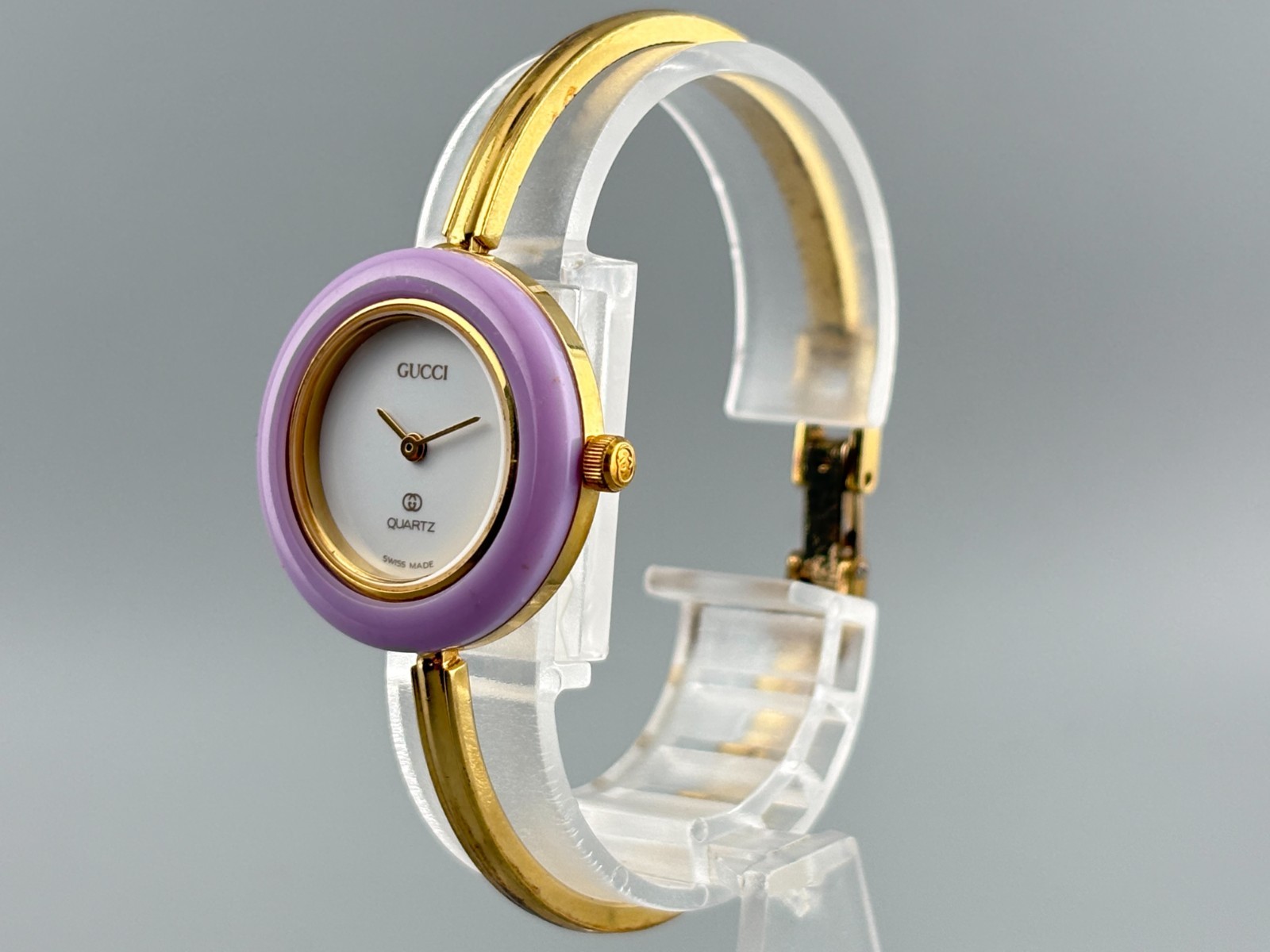 [Good] Gucci Change Bezel 1100-L Women Watch Gold White 11 Colors