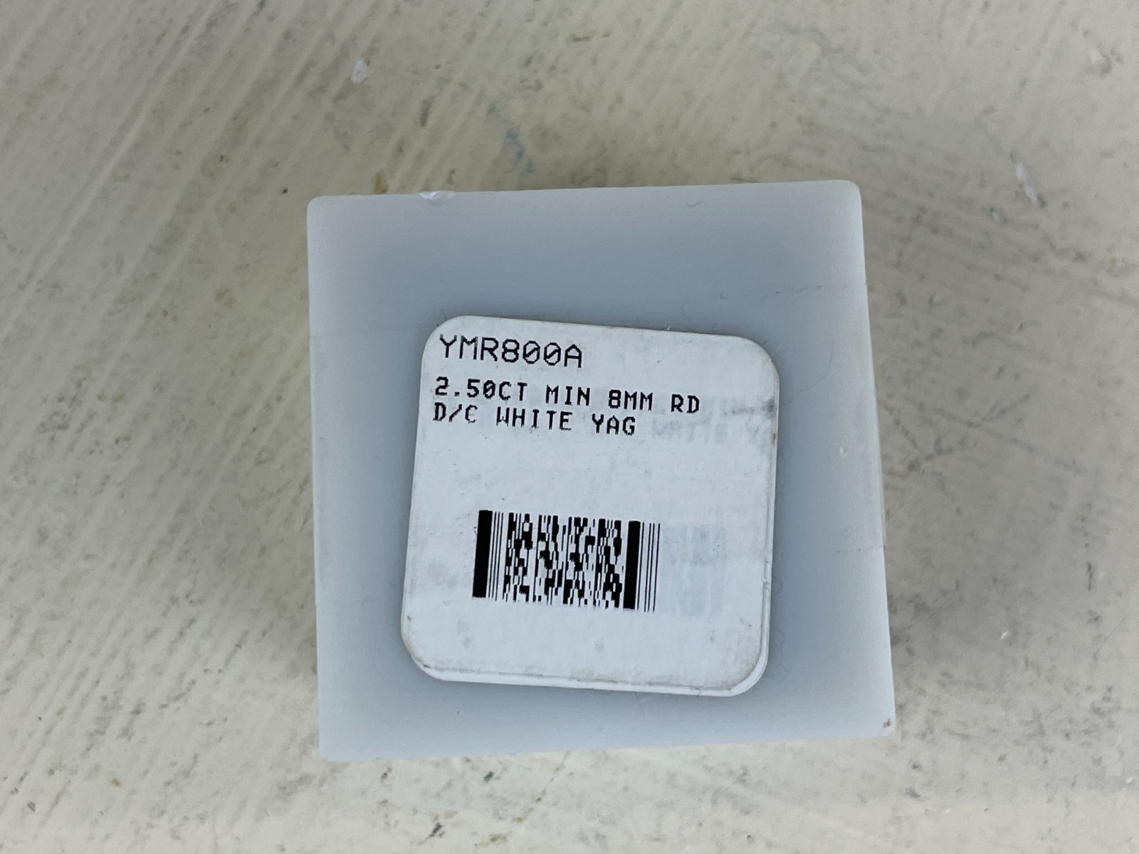 2.50 Carat 8MM Round Diamond White YAG Yttrium Aluminum Garnet Faceted Gemstone