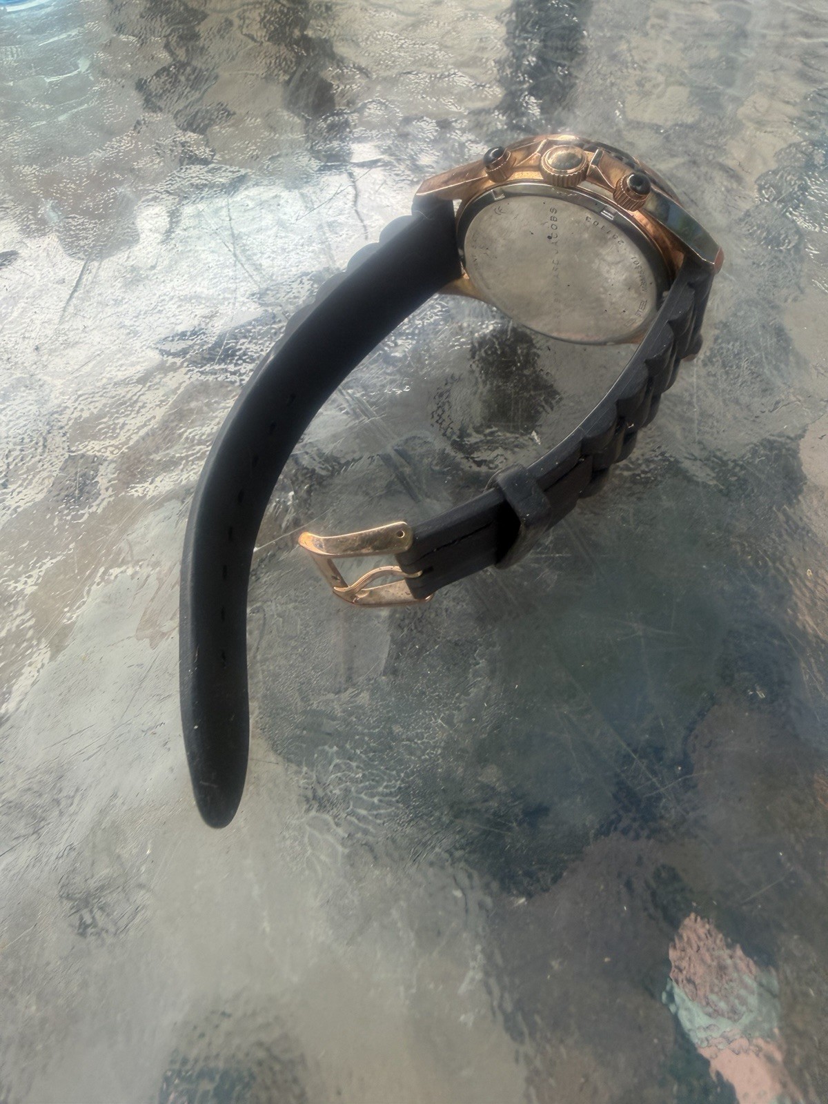 Marc by Marc Jacobs All Stainless Steel Watch In Rose Gold and Black