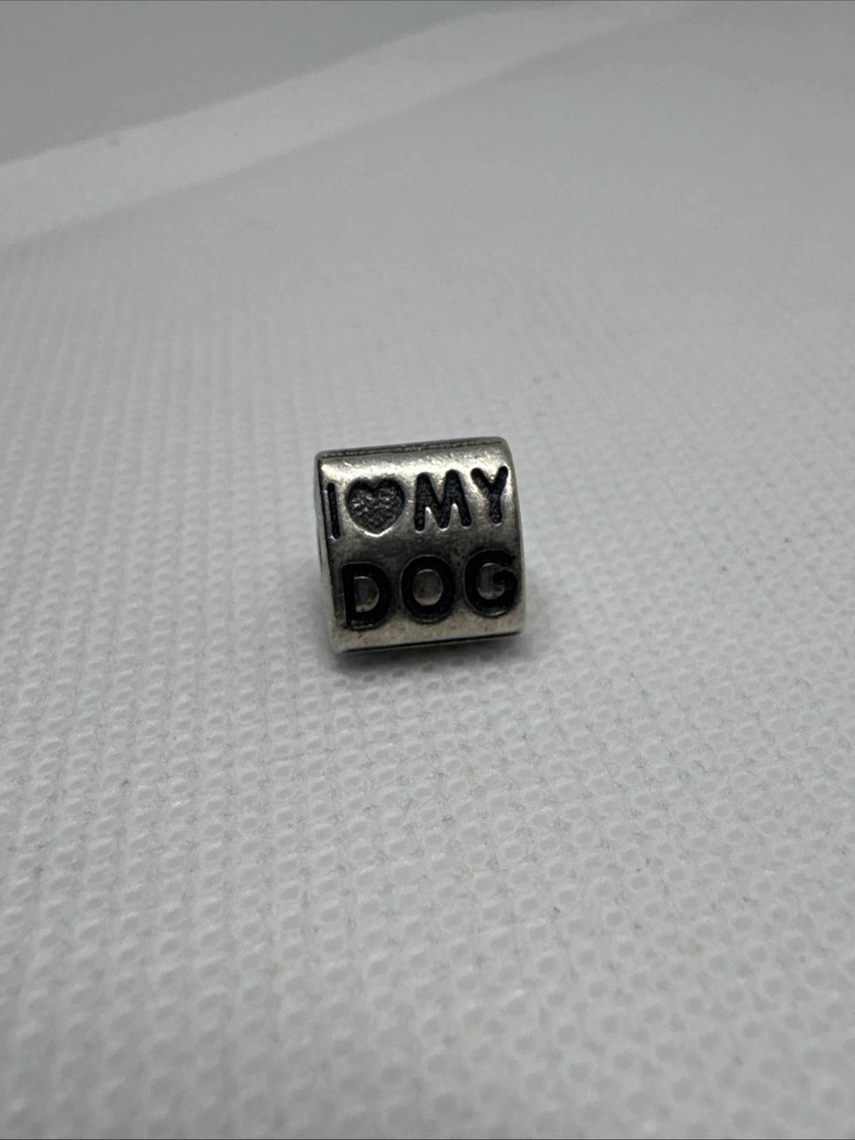 Sterling Silver 925 “I Heart My Dog” Bead Puppy Love C11