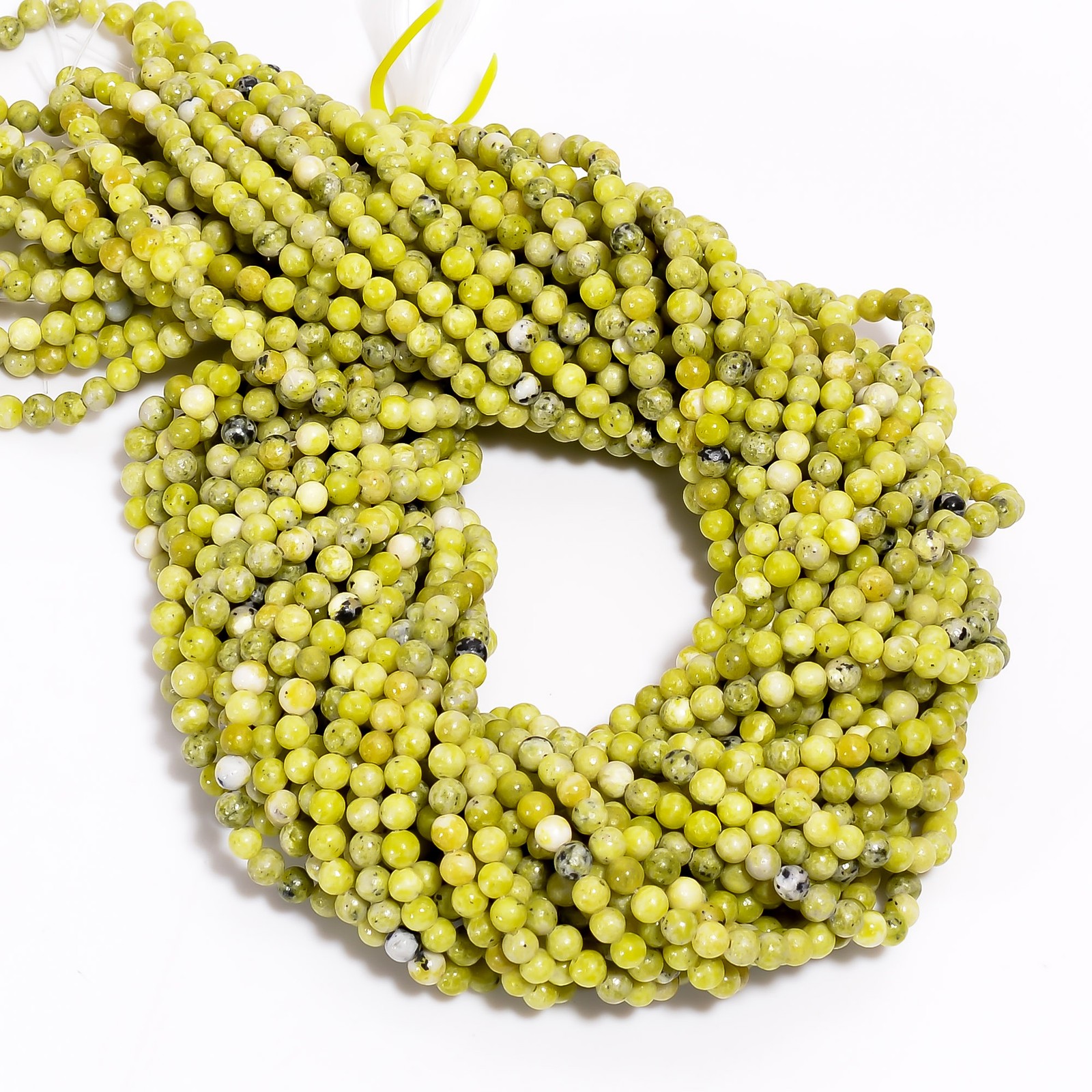 Natural Serpentine Gemstone Round Shape Smooth Beads 4X4.5 mm Strand 15″ UGB-584