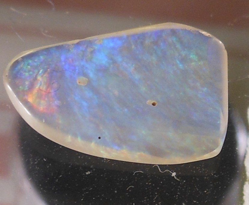 Rare 2.15ct Mexican Fire Opal freeform size dimensions=13.7mm x 10mm x 2.3mm