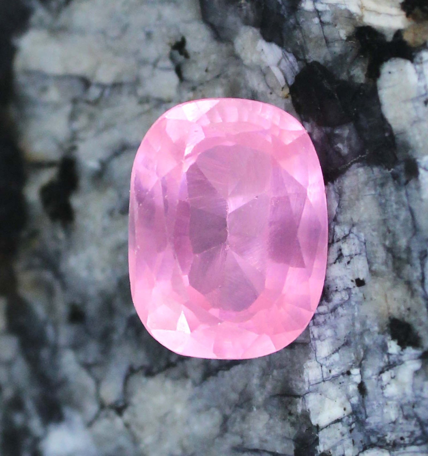 Srilankan Natural Pink Spinel 10.45 Ct/12 mm Cushion Gemstone Certified T36524