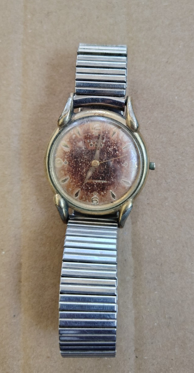 RARE Vintage 1950s Benrus 3-STAR SELF-WINDING 10K RGP TOP Watch (AS IS)